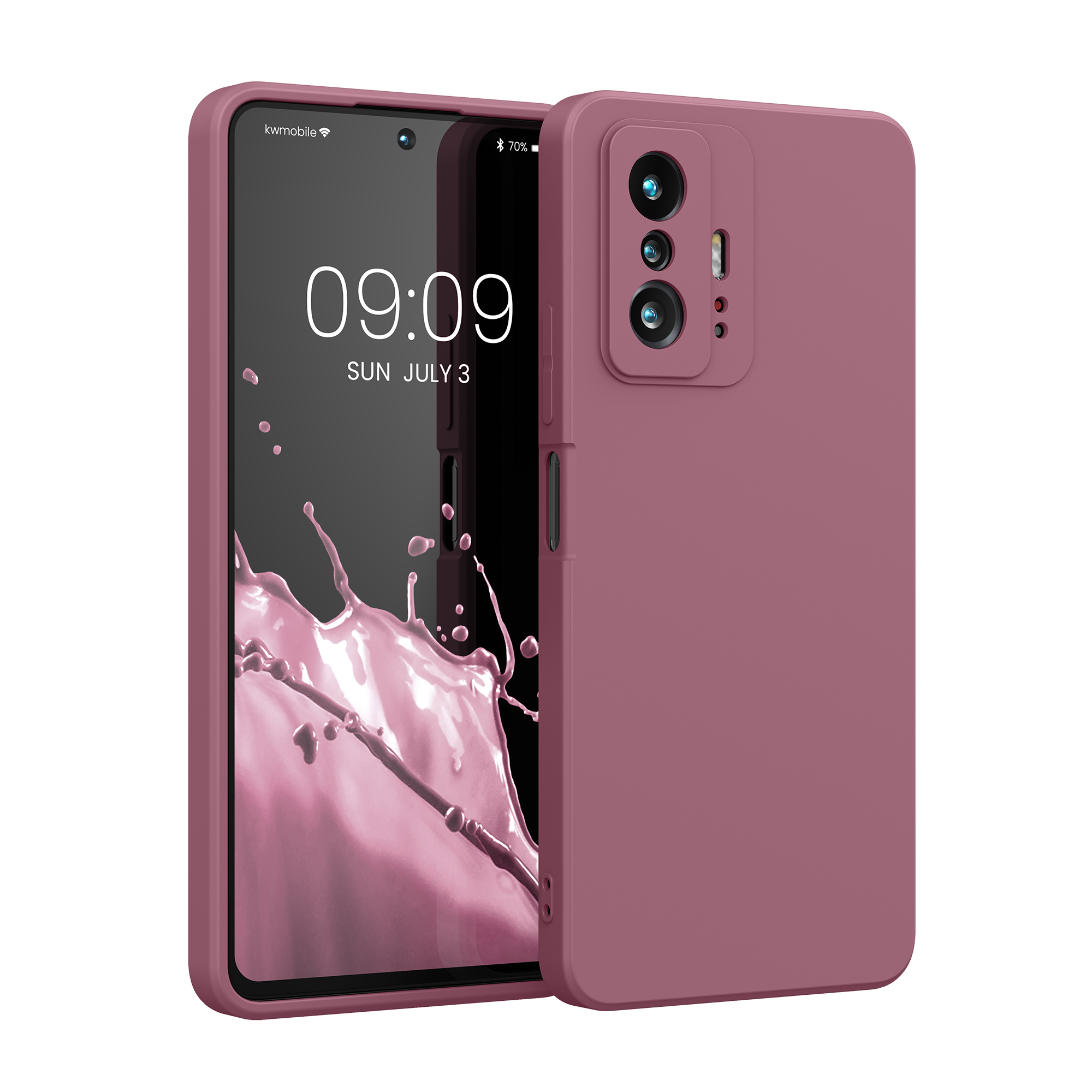Kryt na mobil Xiaomi 11T / 11T Pro kwmobile TPU tmavě růžový