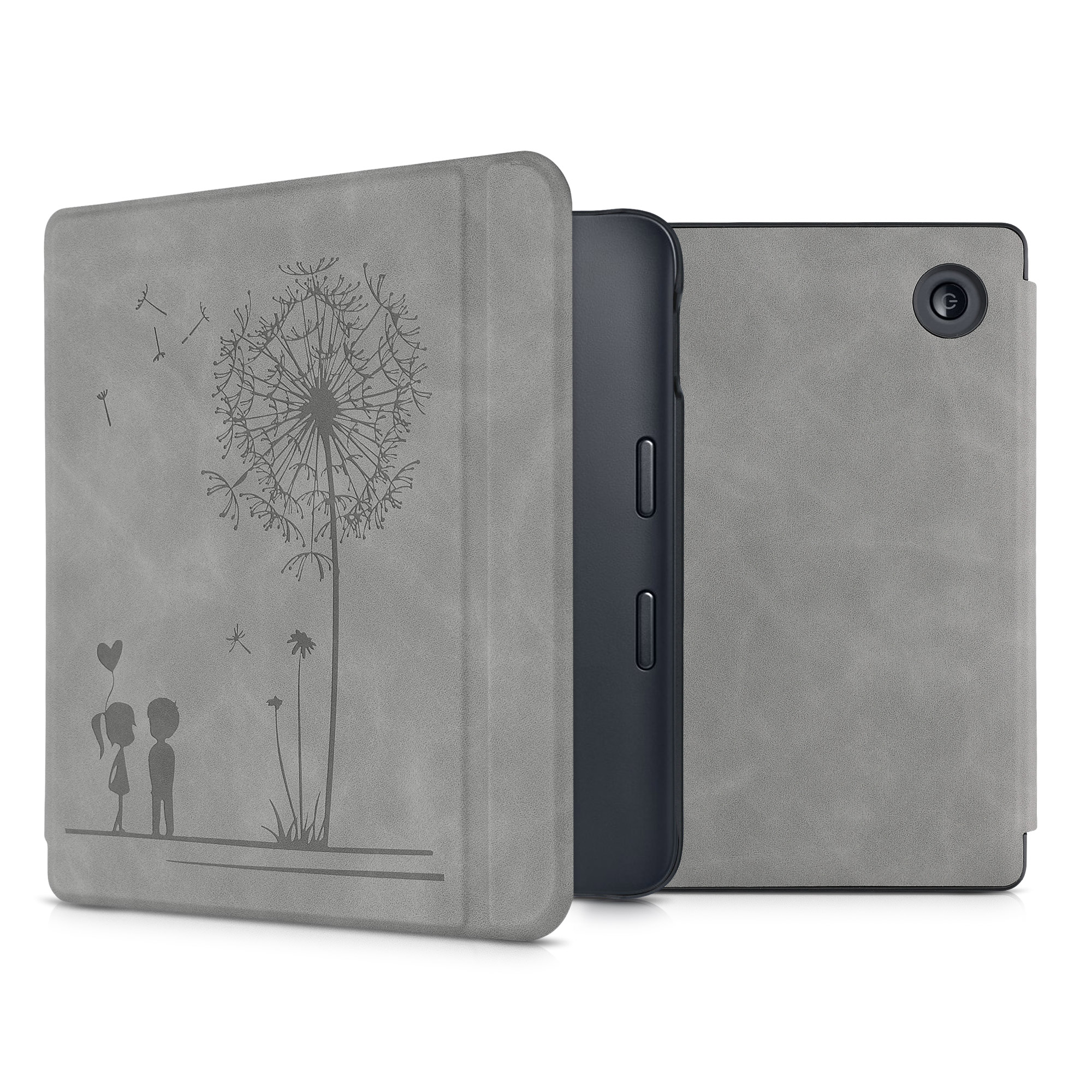 kwmobile pouzdro na čtečku Kobo Libra 2, Dandelion Love with šedá