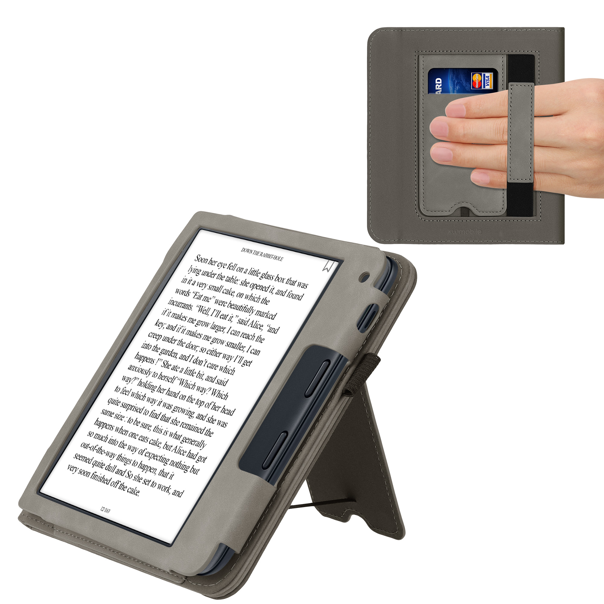 kwmobile pouzdro na čtečku Kobo Libra 2 Case, šedá