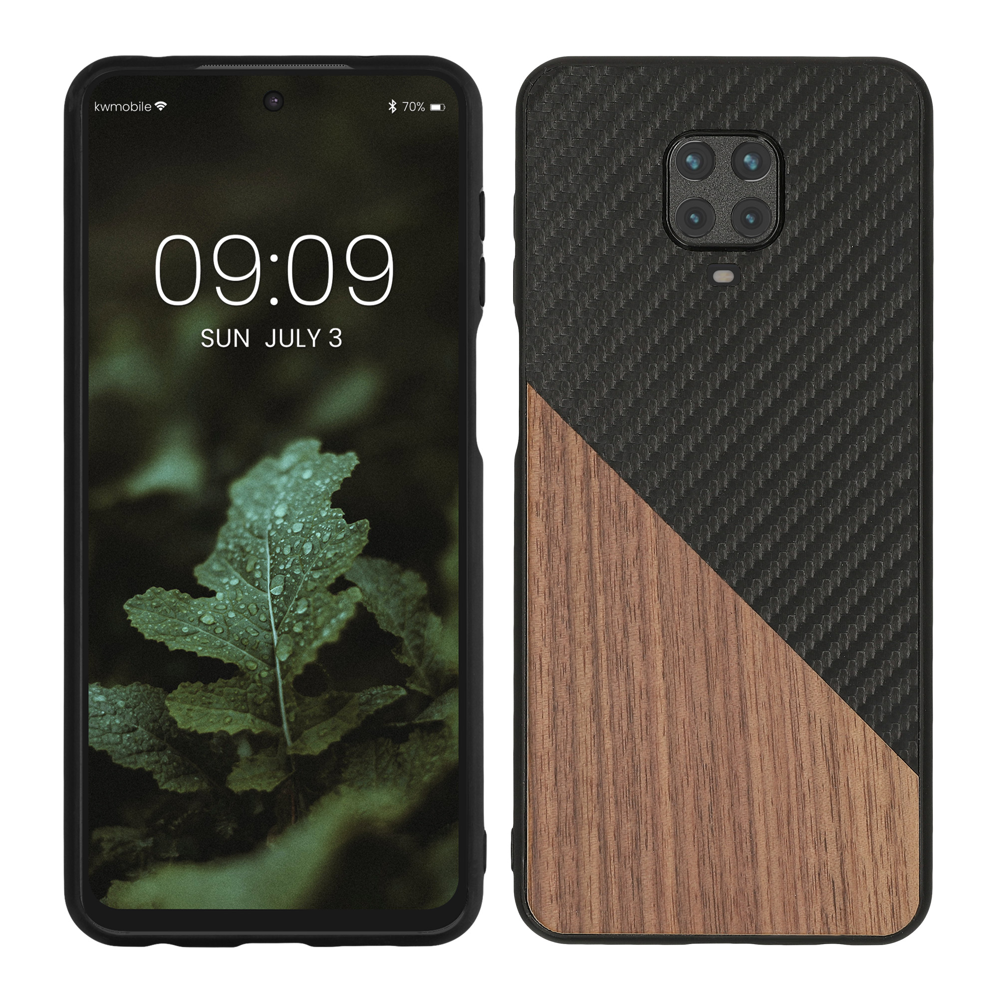 Hybridní kryt kwmobile pro Xiaomi Redmi Note 9S / 9 Pro / 9 Pro Max - tmavě hnědá