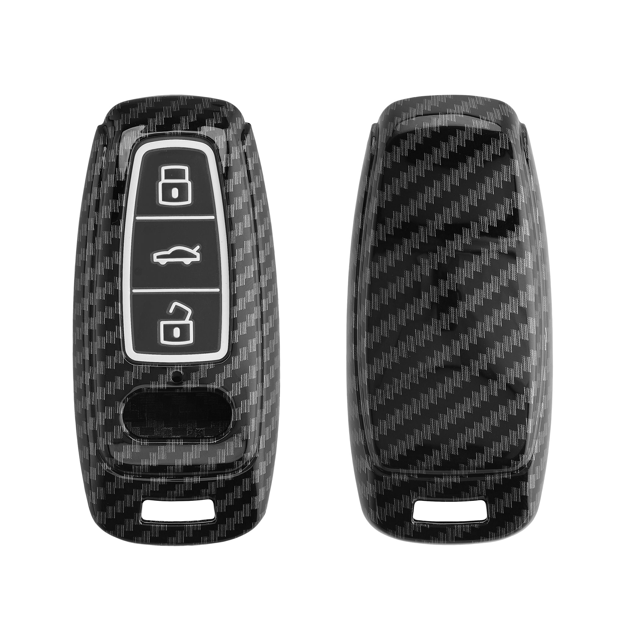 Obal na klíč pro Audi A6 A7 A8 Q7 Q8 kwmobile ‑ karbon