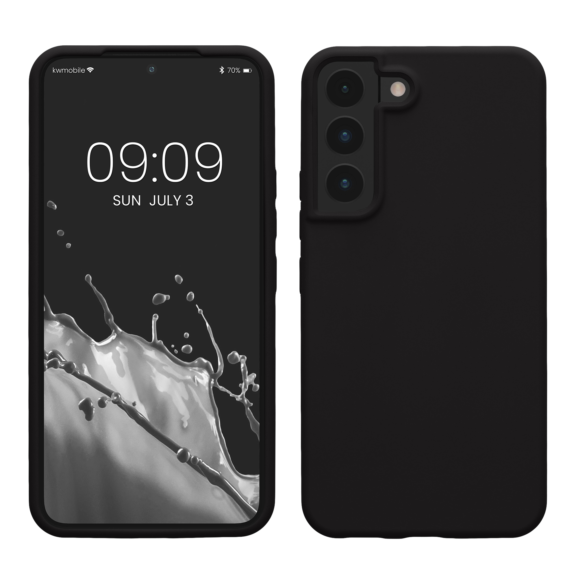 Kryt na mobil Galaxy S22 kwmobile Soft Cover černá