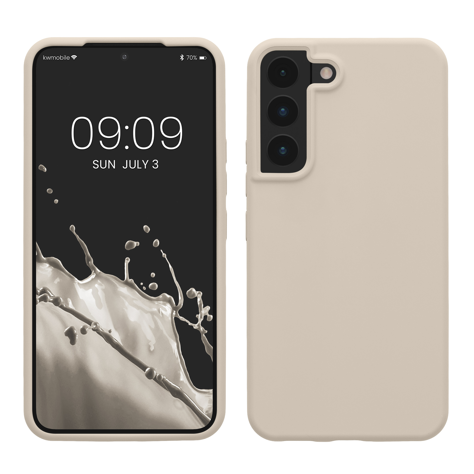 Pouzdro pro Samsung Galaxy S22 kwmobile silikonové - matná krémová