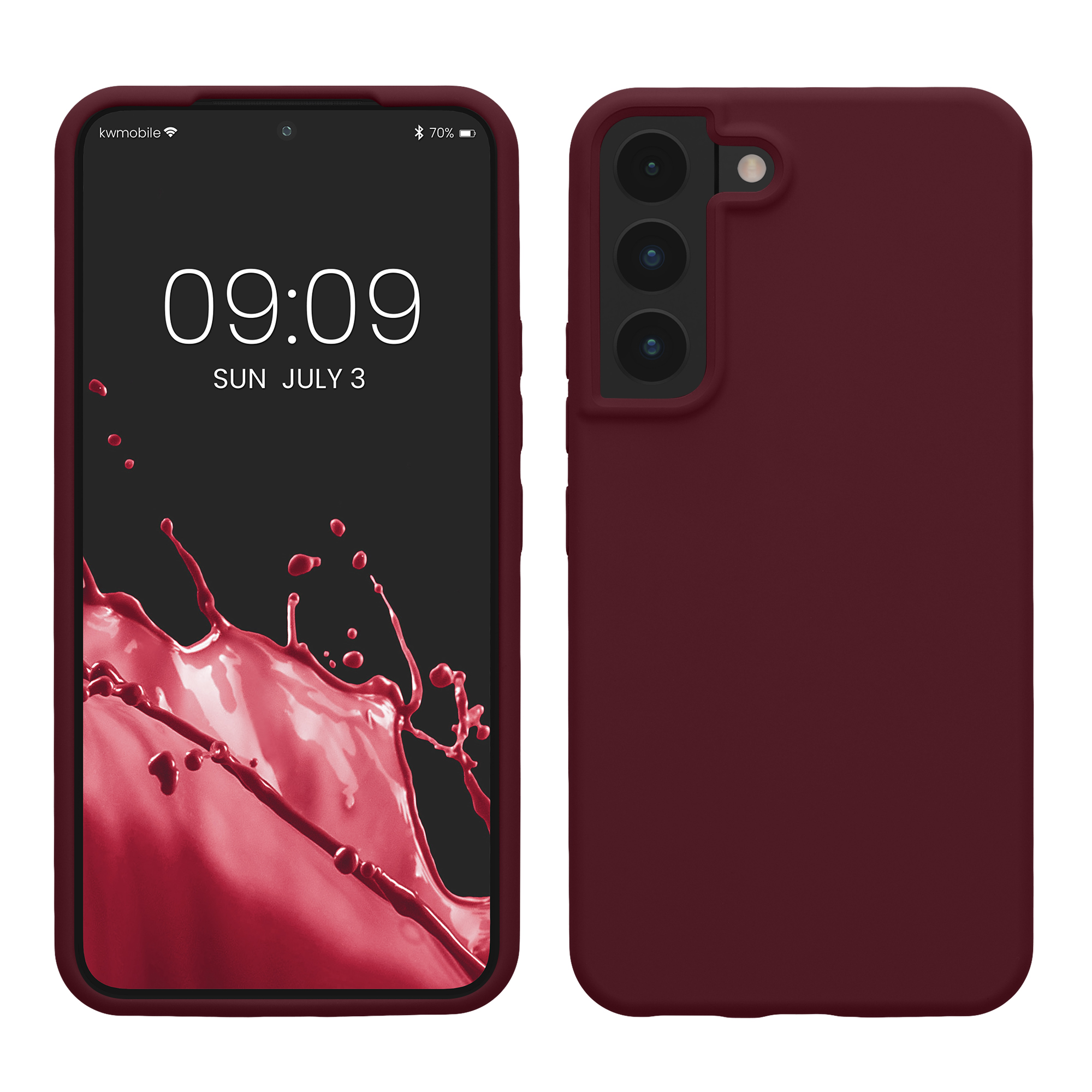 Kryt na mobil Galaxy S22 kwmobile Soft Cover vínově fialová
