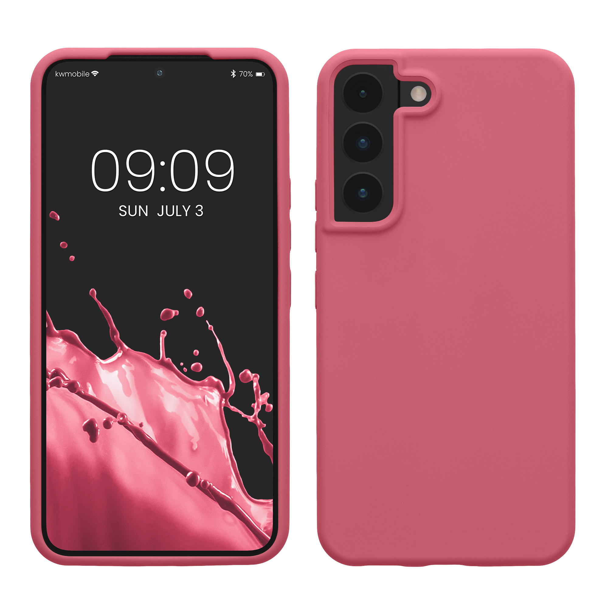 Kryt na mobil Galaxy S22 kwmobile Soft Cover růžová Sweet Candy