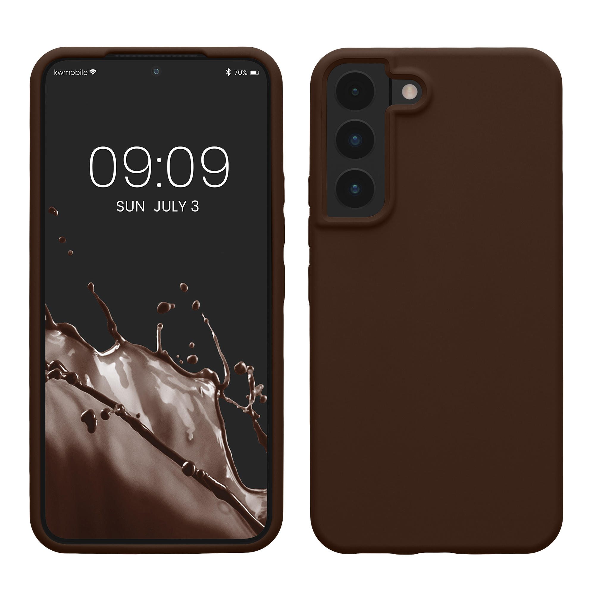 Kryt na mobil Galaxy S22 kwmobile Soft Cover čokoládová
