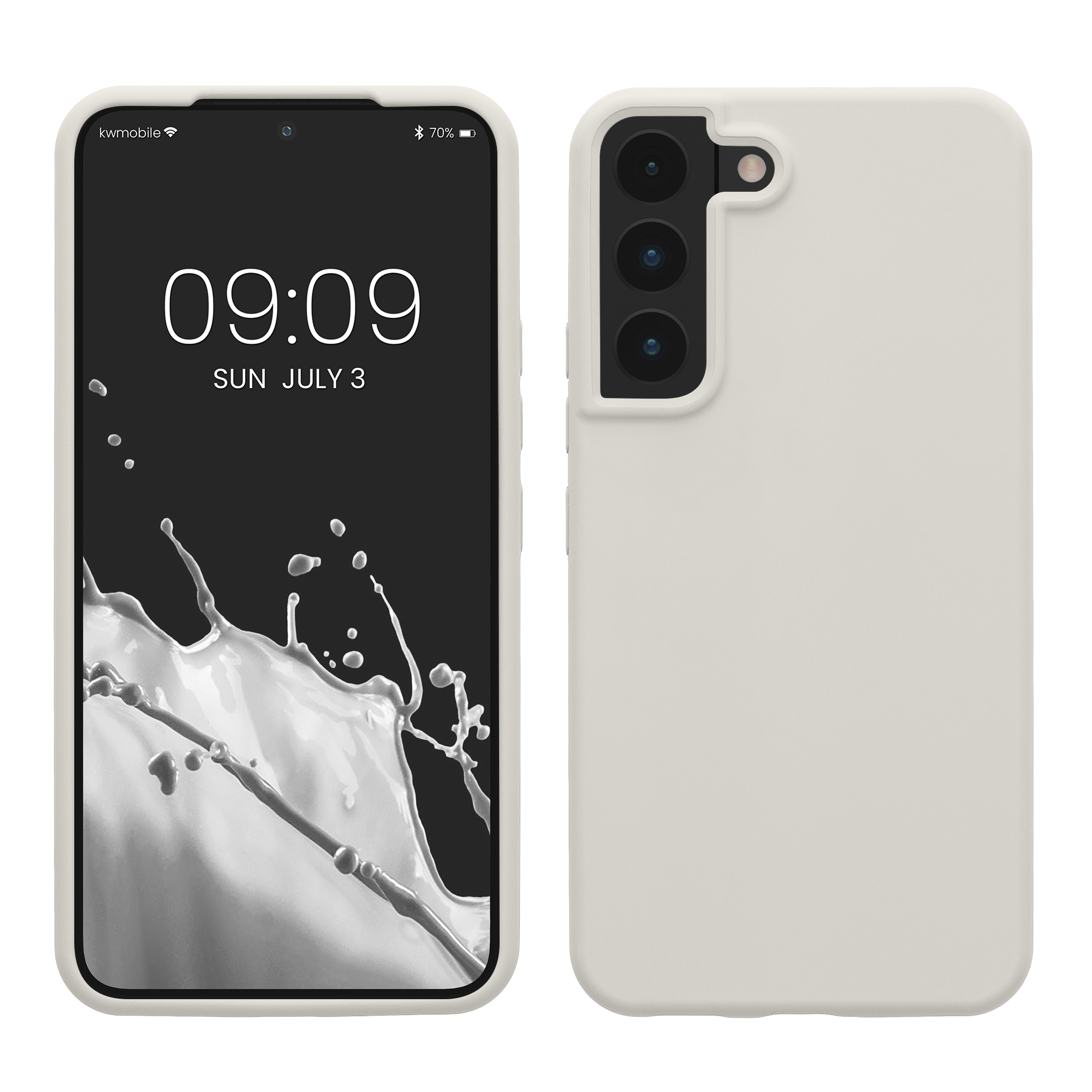 Kryt na mobil Galaxy S22 kwmobile Soft Cover matná bílá