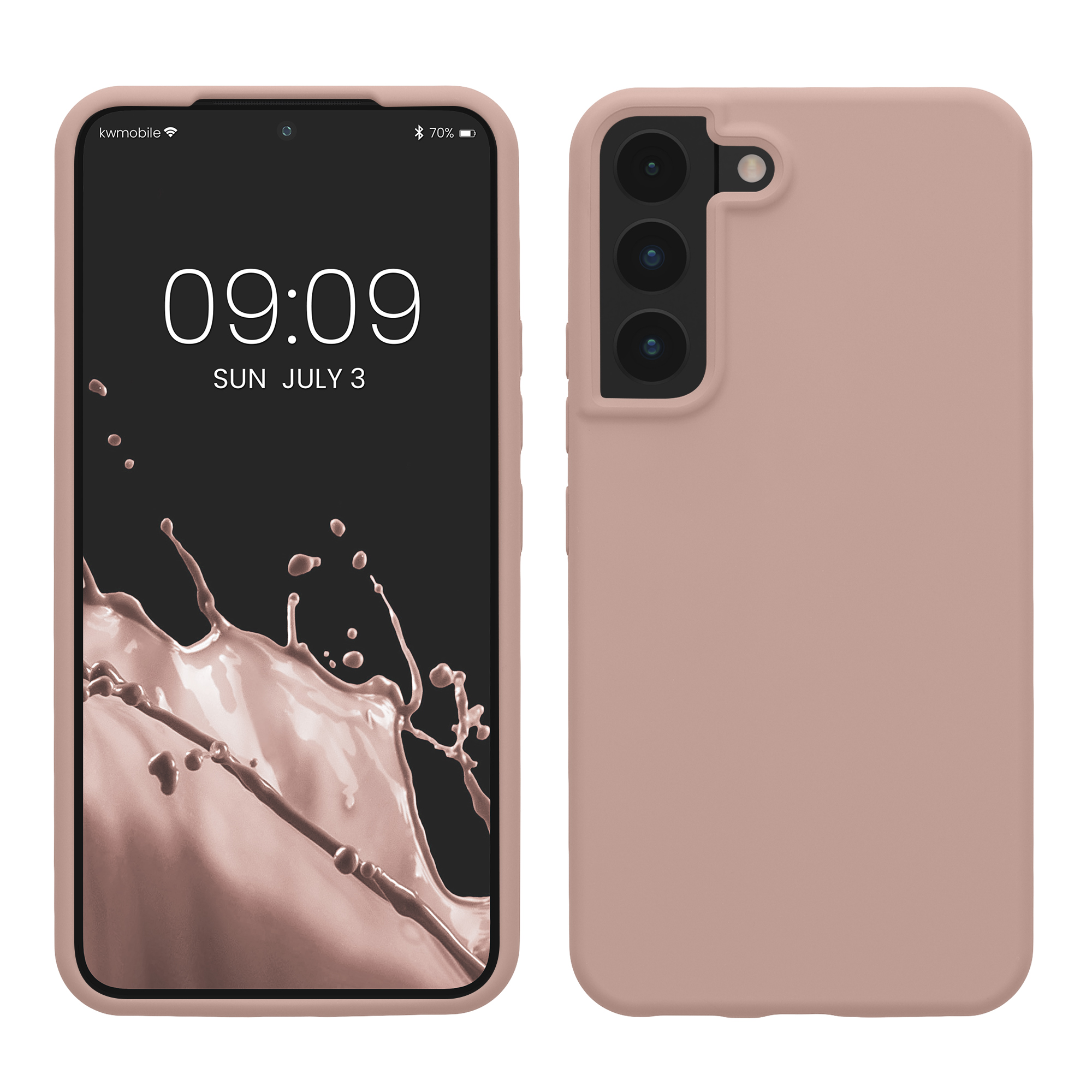 Kryt na mobil Galaxy S22 kwmobile Soft Cover matná starorůžová