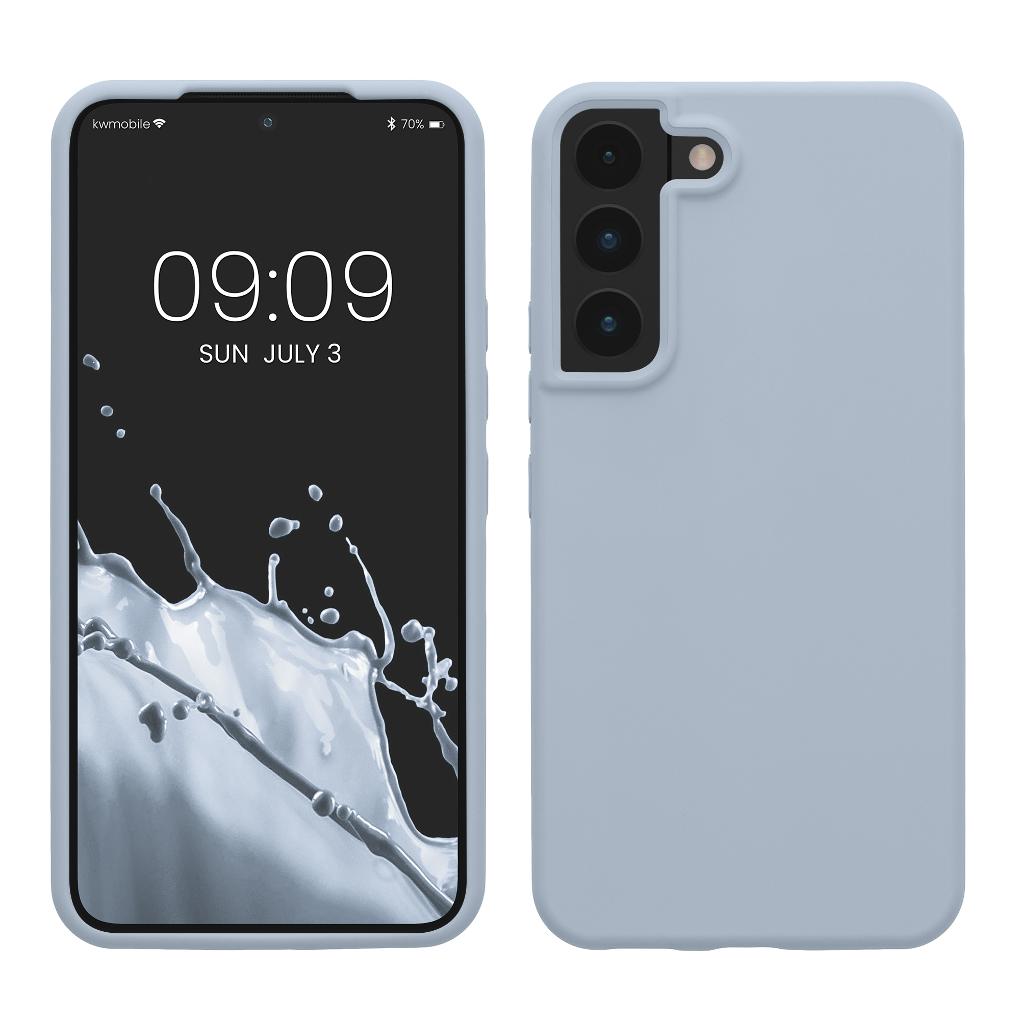 Kryt na mobil Galaxy S22 kwmobile Soft Cover matná světle modrá