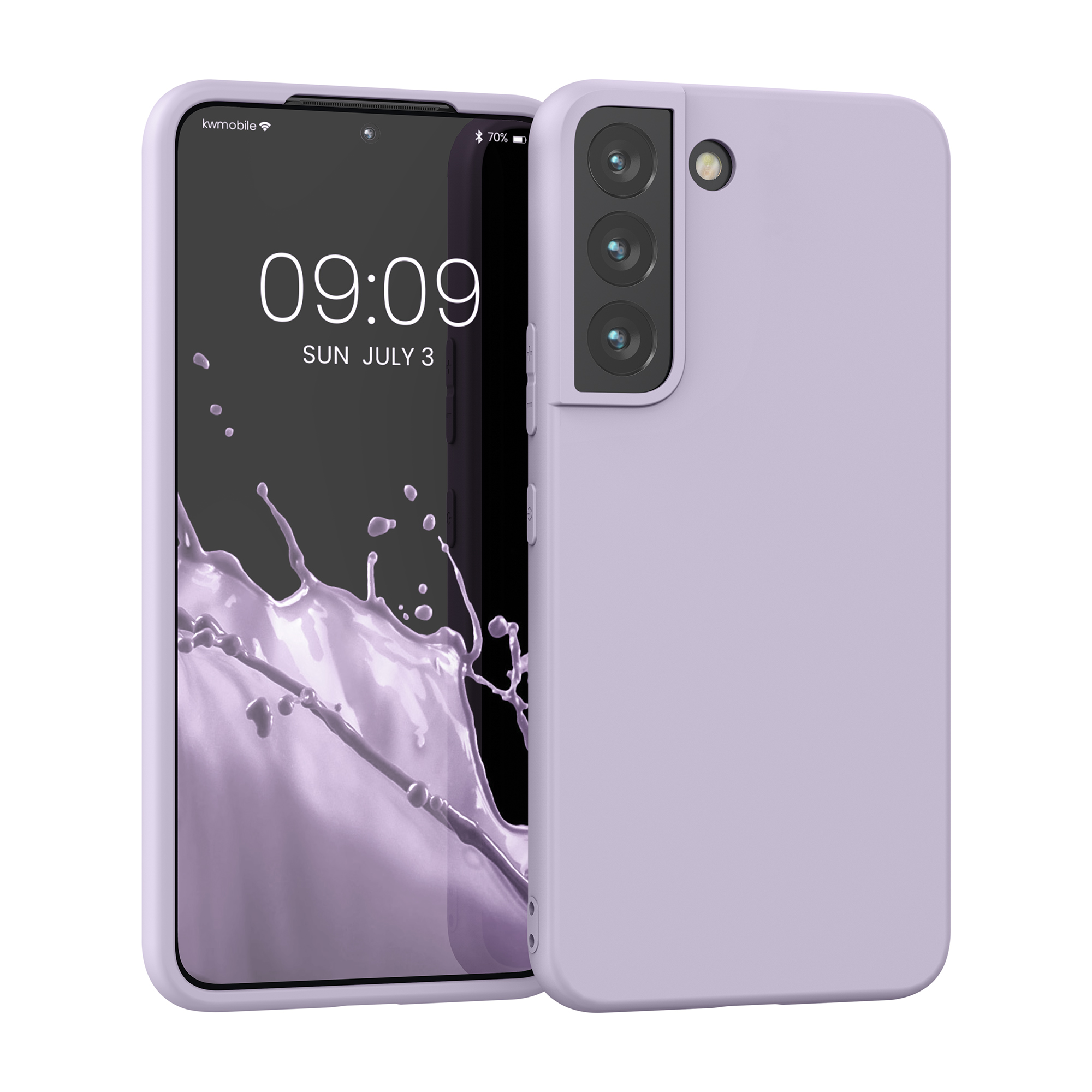 Kryt na mobil Galaxy S22 kwmobile Soft Cover levandulová