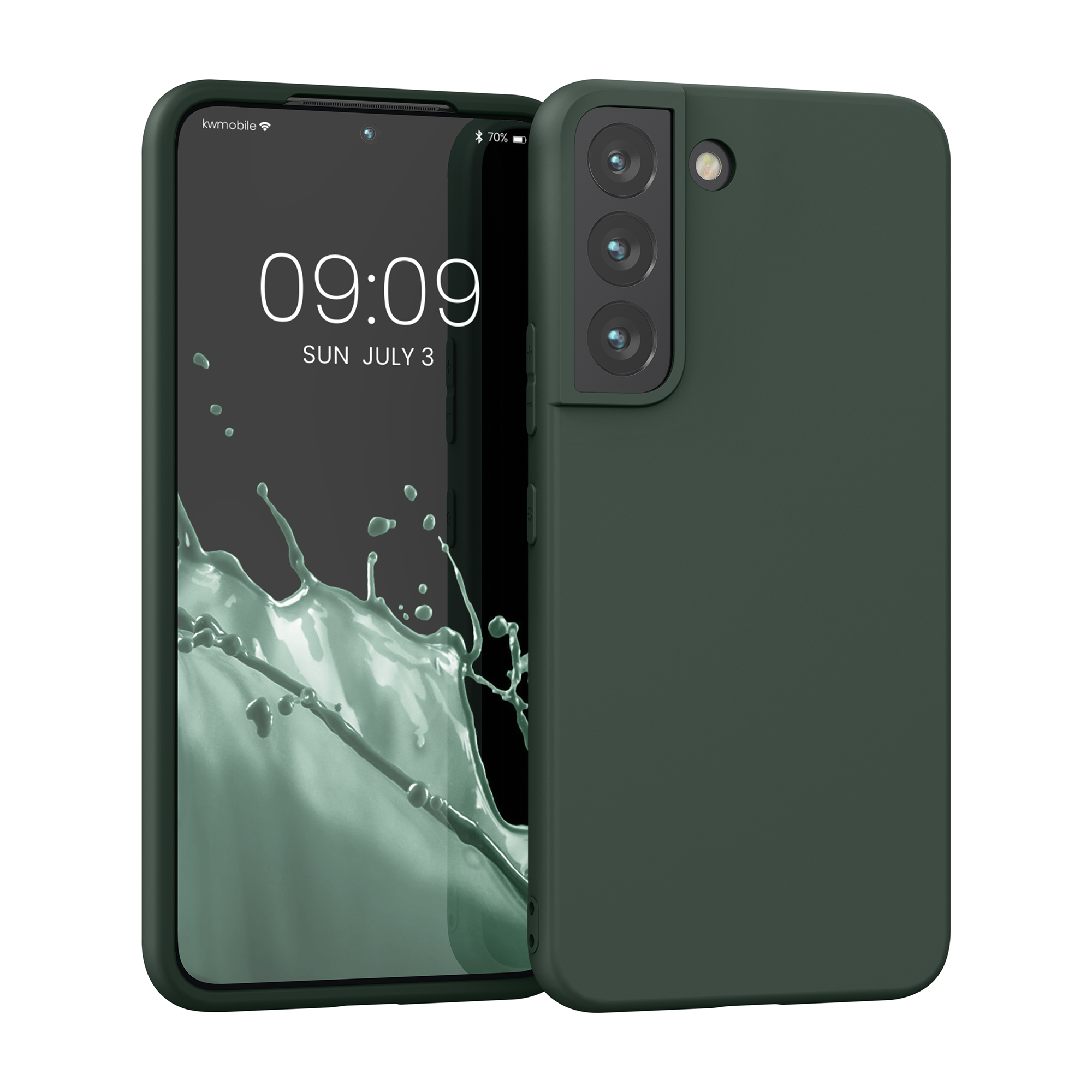 Pouzdro pro Samsung Galaxy S22 kwmobile TPU - mechově zelená