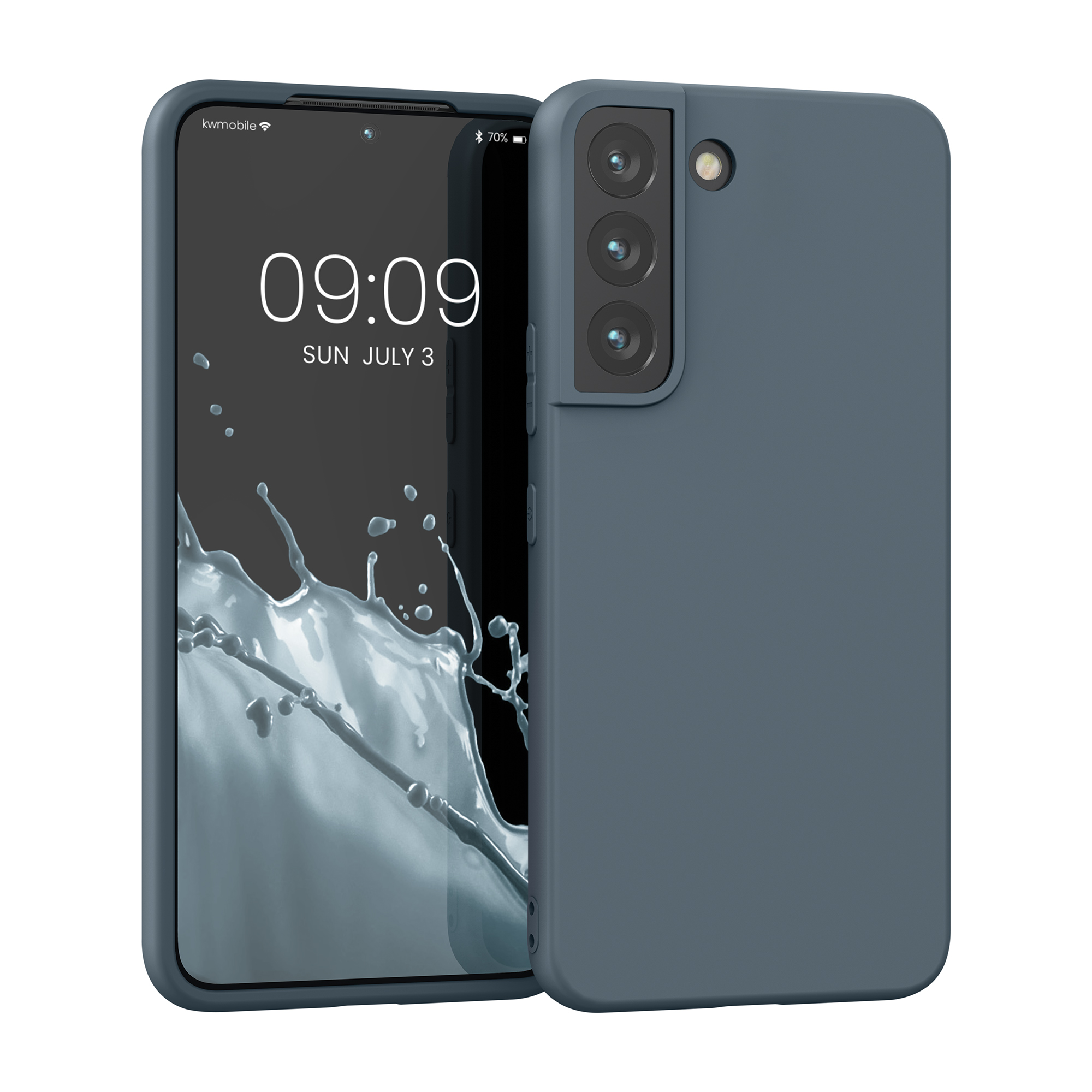 Kryt na mobil Galaxy S22 kwmobile Soft Cover tmavě šedá Dark Slate