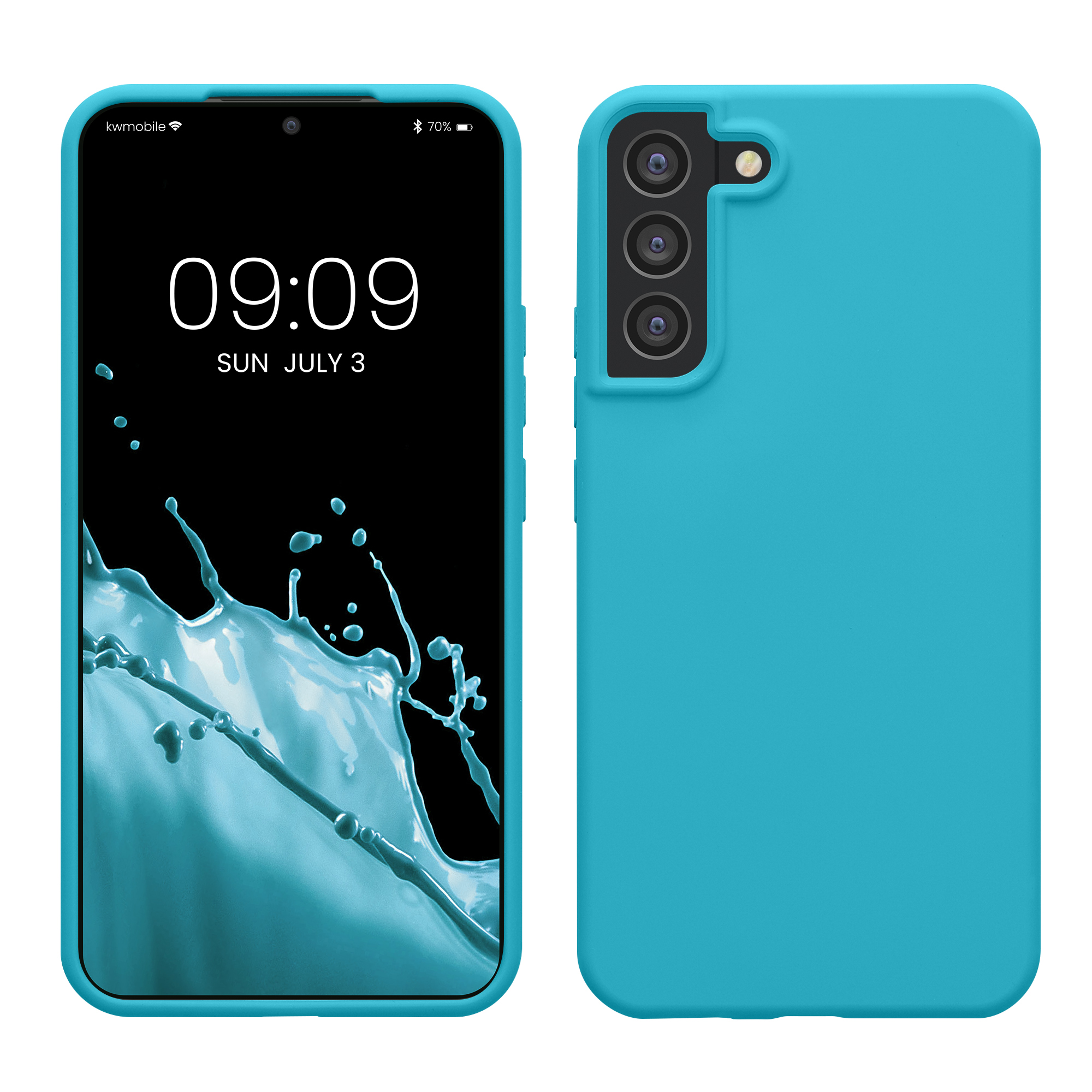 Pouzdro pro Samsung Galaxy S22 Plus kwmobile silikonové - ledově modrá