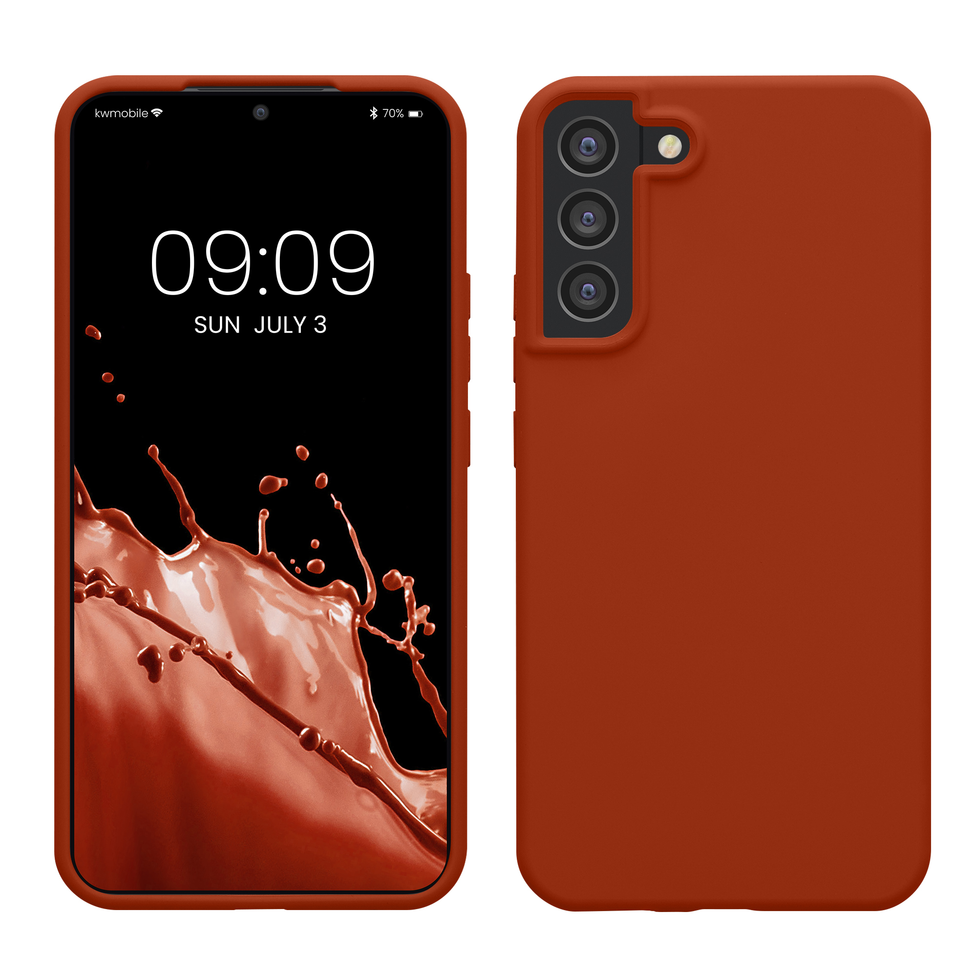 Kryt na mobil Galaxy S22+ kwmobile rezavě oranžová