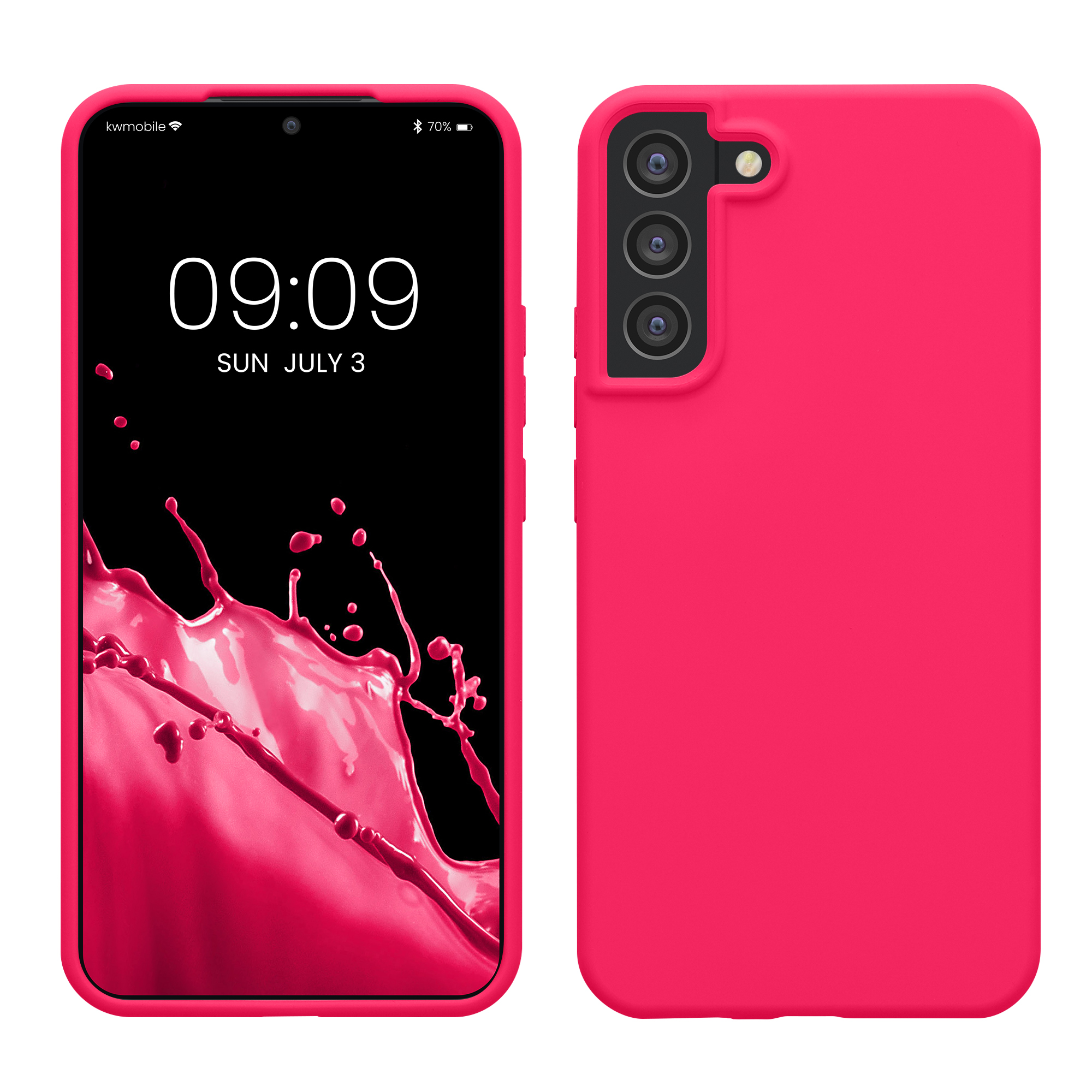 Kryt na mobil Galaxy S22+ kwmobile neonově růžová