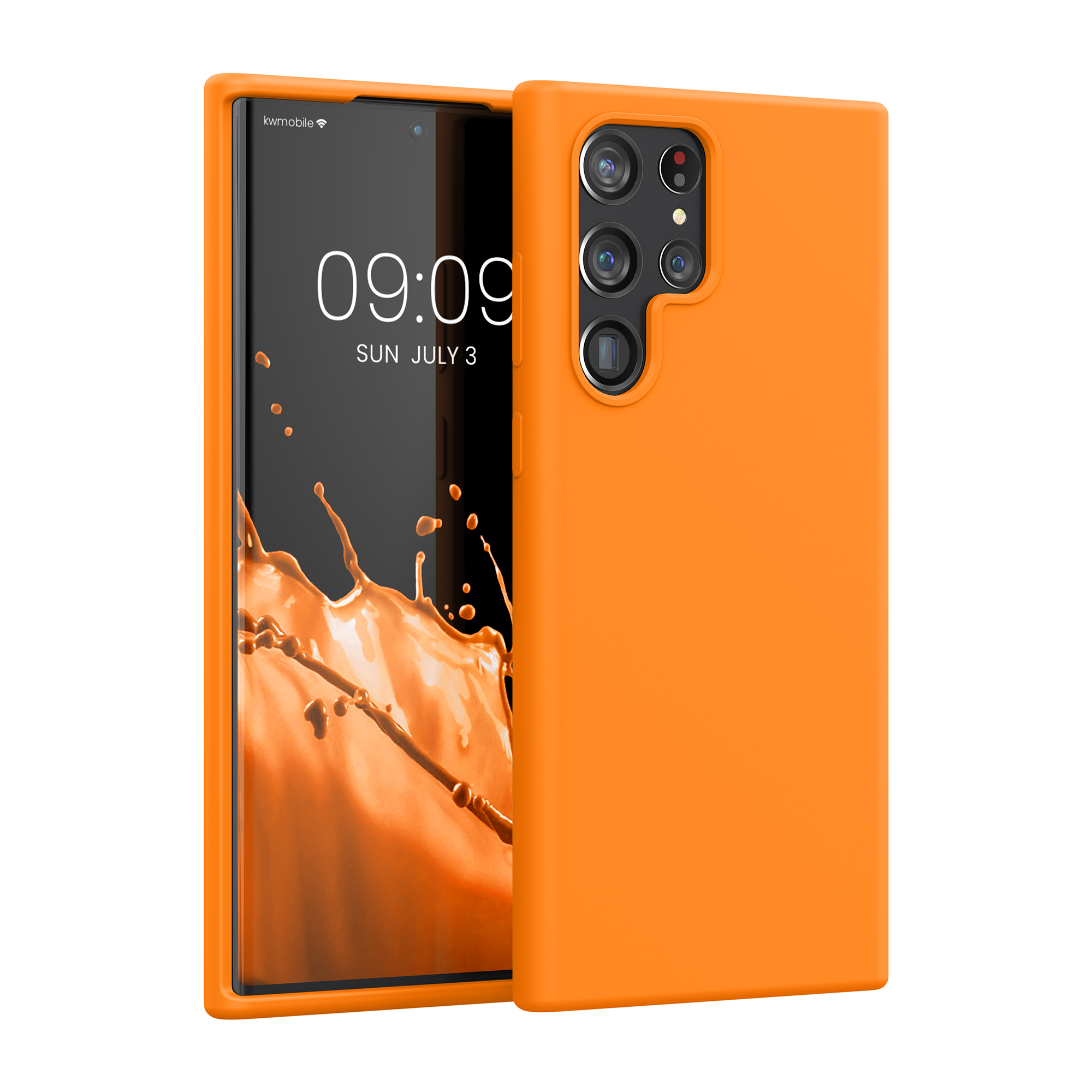 Kryt na mobil Galaxy S22 Ultra kwmobile Soft Cover ovocně oranžová