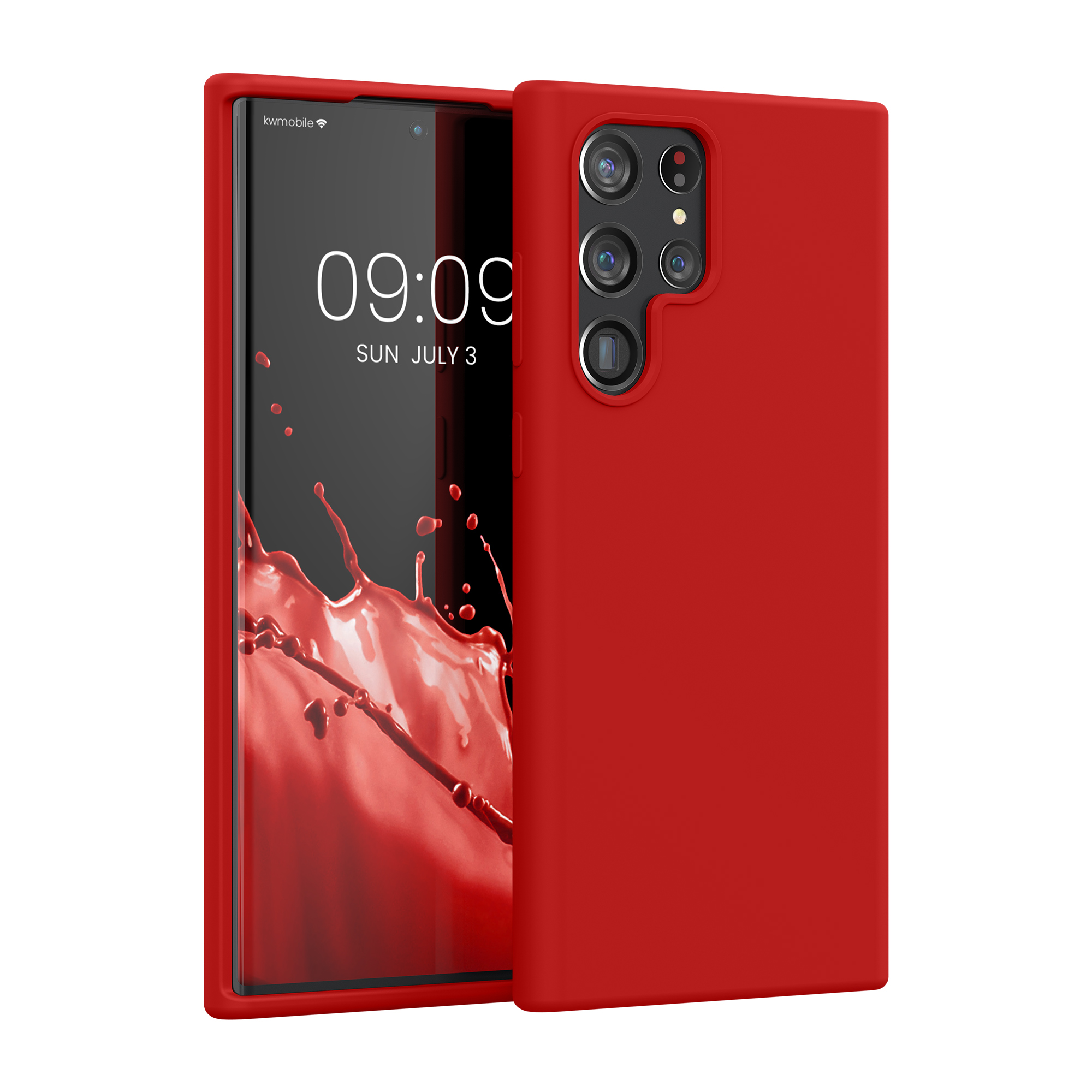 Pouzdro pro Samsung Galaxy S22 Ultra kwmobile silikonové - klasická červená