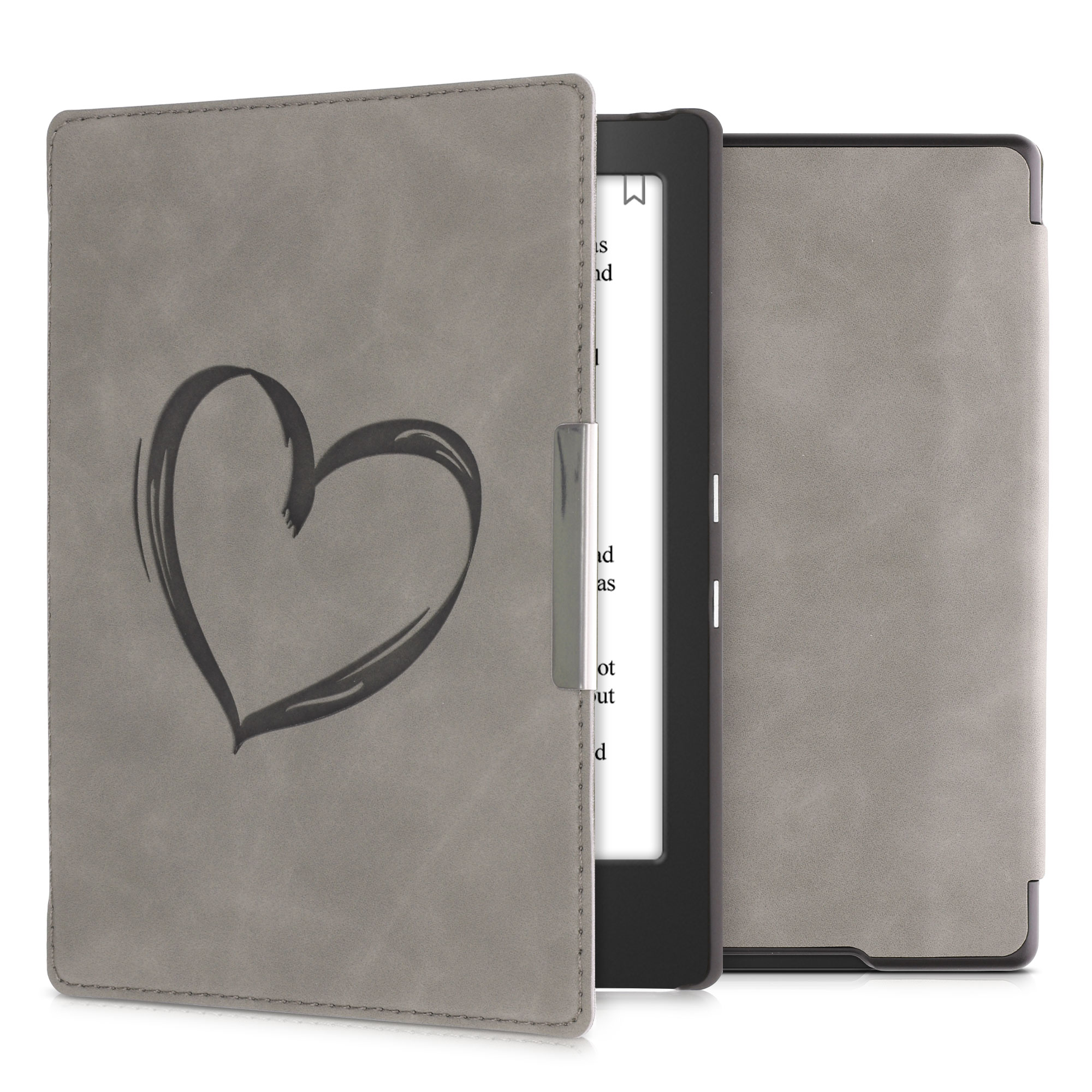 Flip pouzdro na čtečku Kobo Aura H2O Edition 1 Brushed Heart se stojánkem