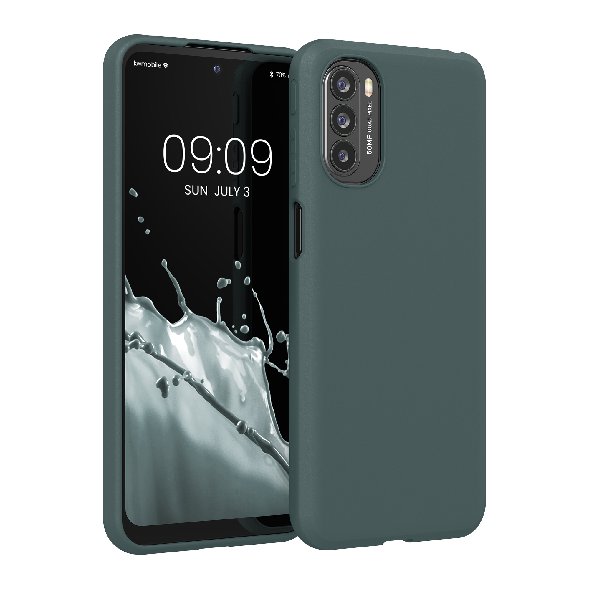 Silikonový kryt kwmobile pro Motorola Moto G31 / Moto G41 - Lesní zelená