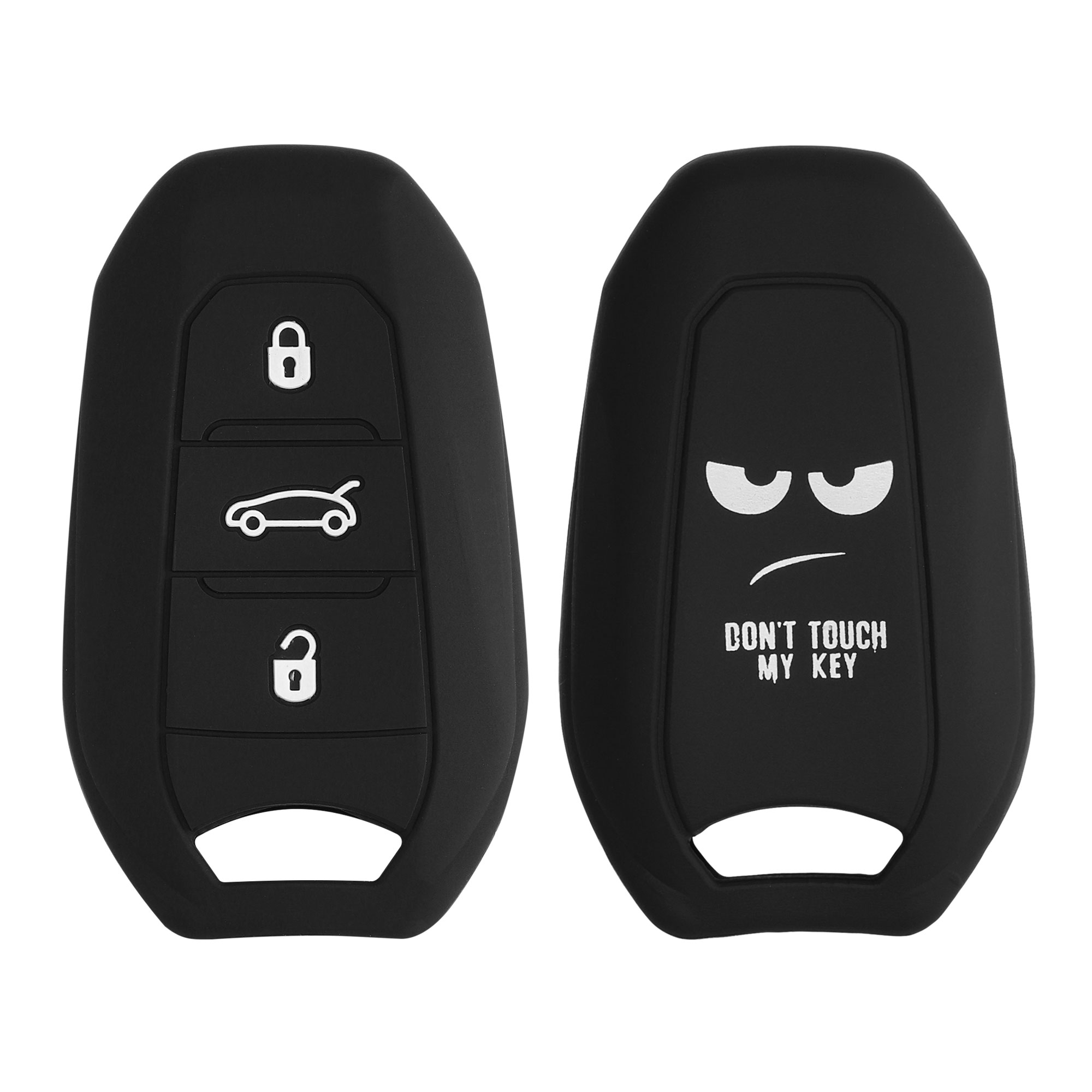 Pouzdro na klíč od auta kwmobile pro Opel 3 Button Car Key Smart Key only Keyless Go, bílá / černá