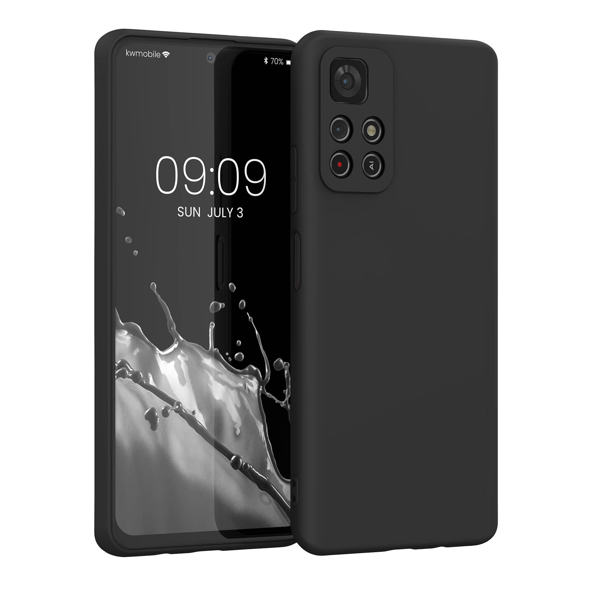 Kryt Xiaomi Redmi Note 11S 5G silikonový TPU černá kwmobile