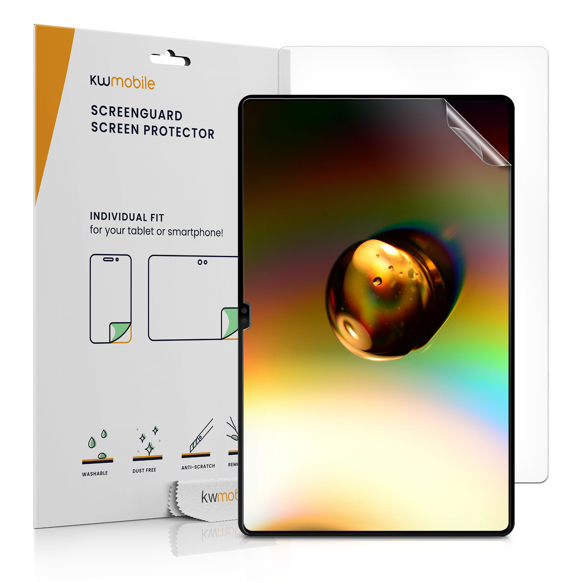 2x Ochranná fólie na tablet Galaxy Tab S8 Ultra / S9 Ultra kwmobile anti-fingerprint