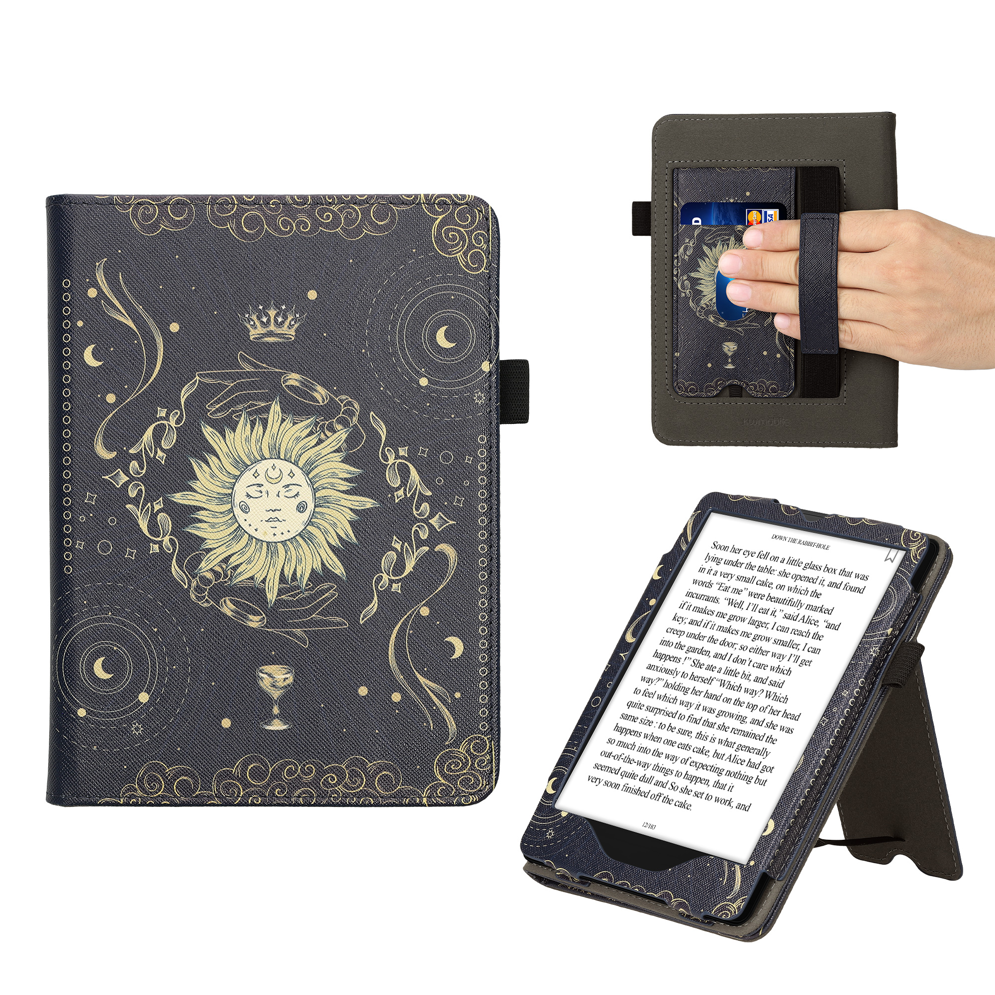 Pouzdro na čtečku kwmobile Amazon Kindle Paperwhite 11 Generation 2021 Case - Cover for Kindle Paperwhite Case w/ Stand Strap