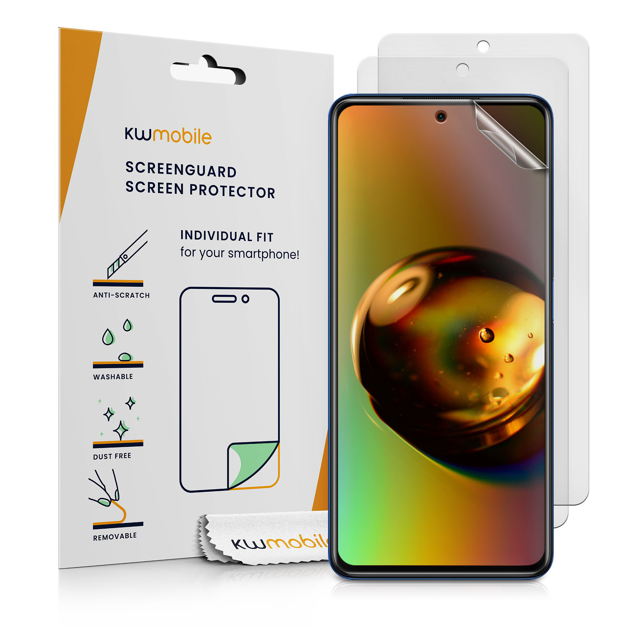 Ochranná fólie Xiaomi Poco X3 NFC matná kwmobile sada 3 ks