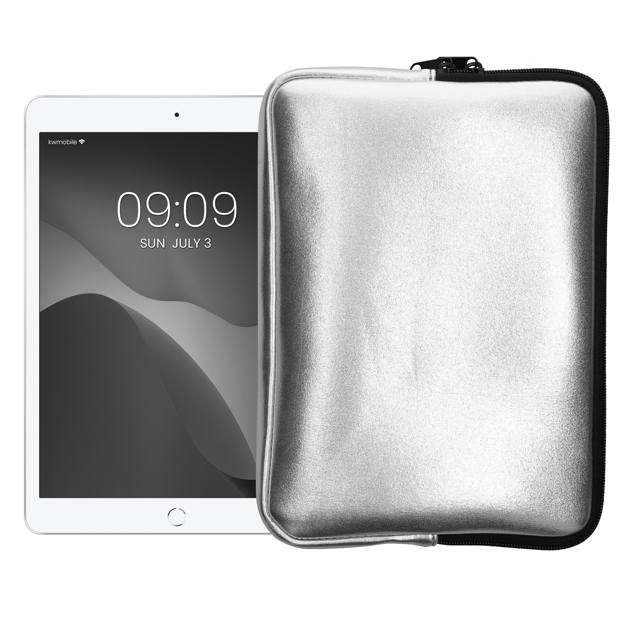 Neoprenové pouzdro tablet kwmobile 9,7"-11"" stříbrná