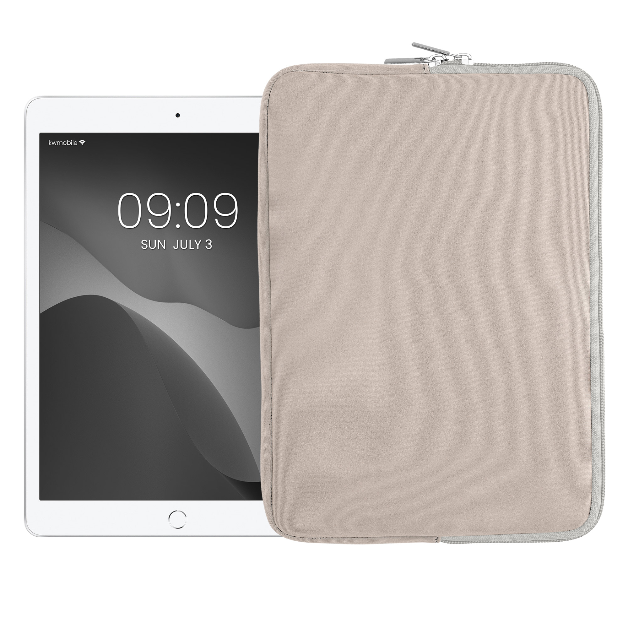 Neoprenové pouzdro pro 9,7"-11" Tablet kwmobile se zipem - bílá
