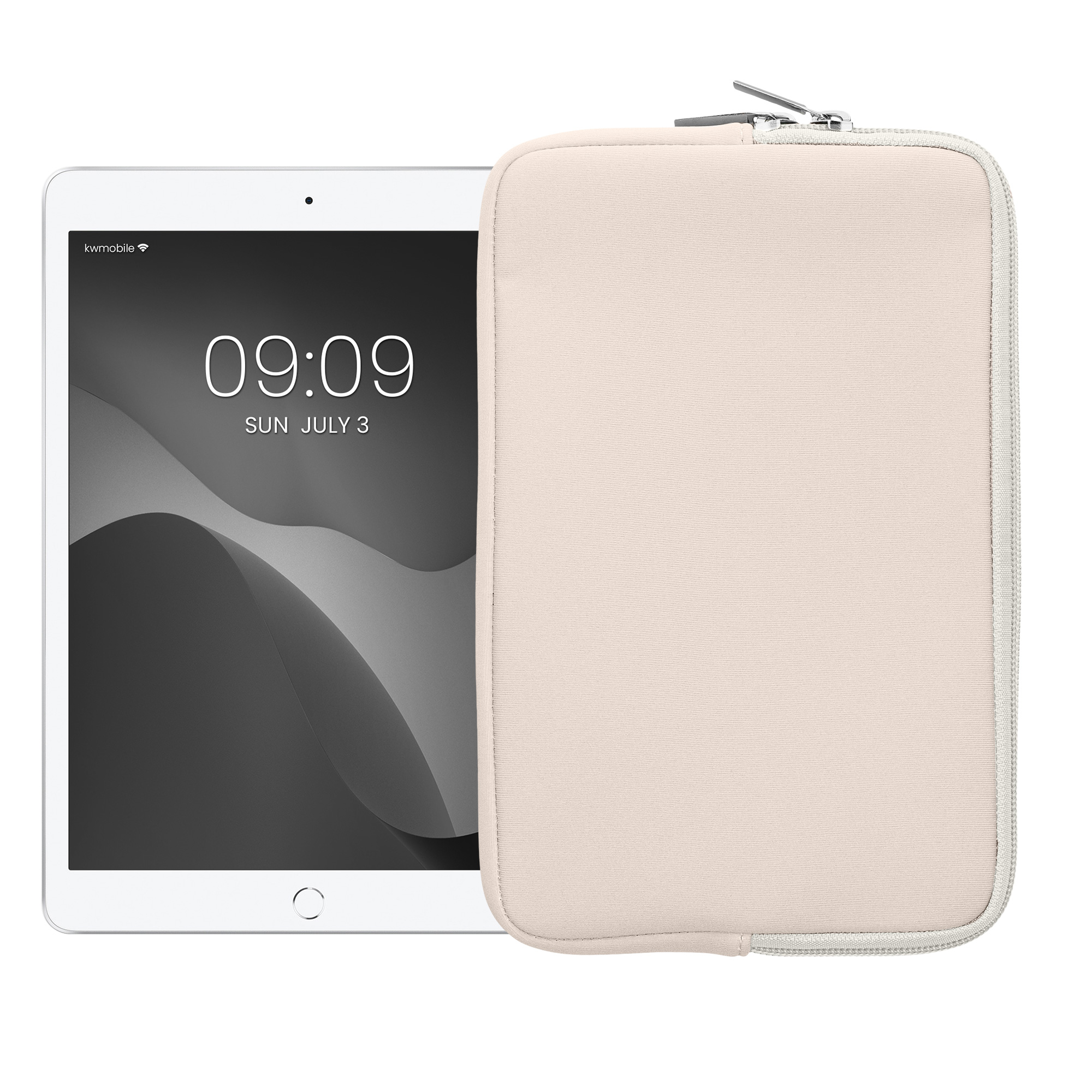Neoprenové pouzdro pro 8"-8,4" Tablet kwmobile se zipem - bílá