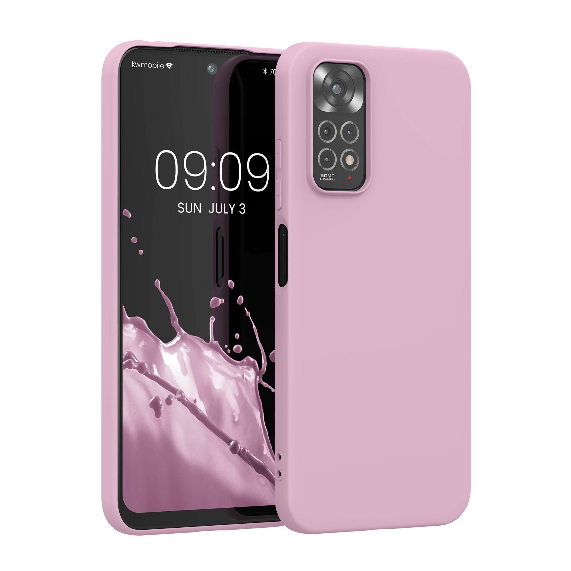 Kryt Xiaomi Redmi Note 11 silikonový TPU růžová kwmobile