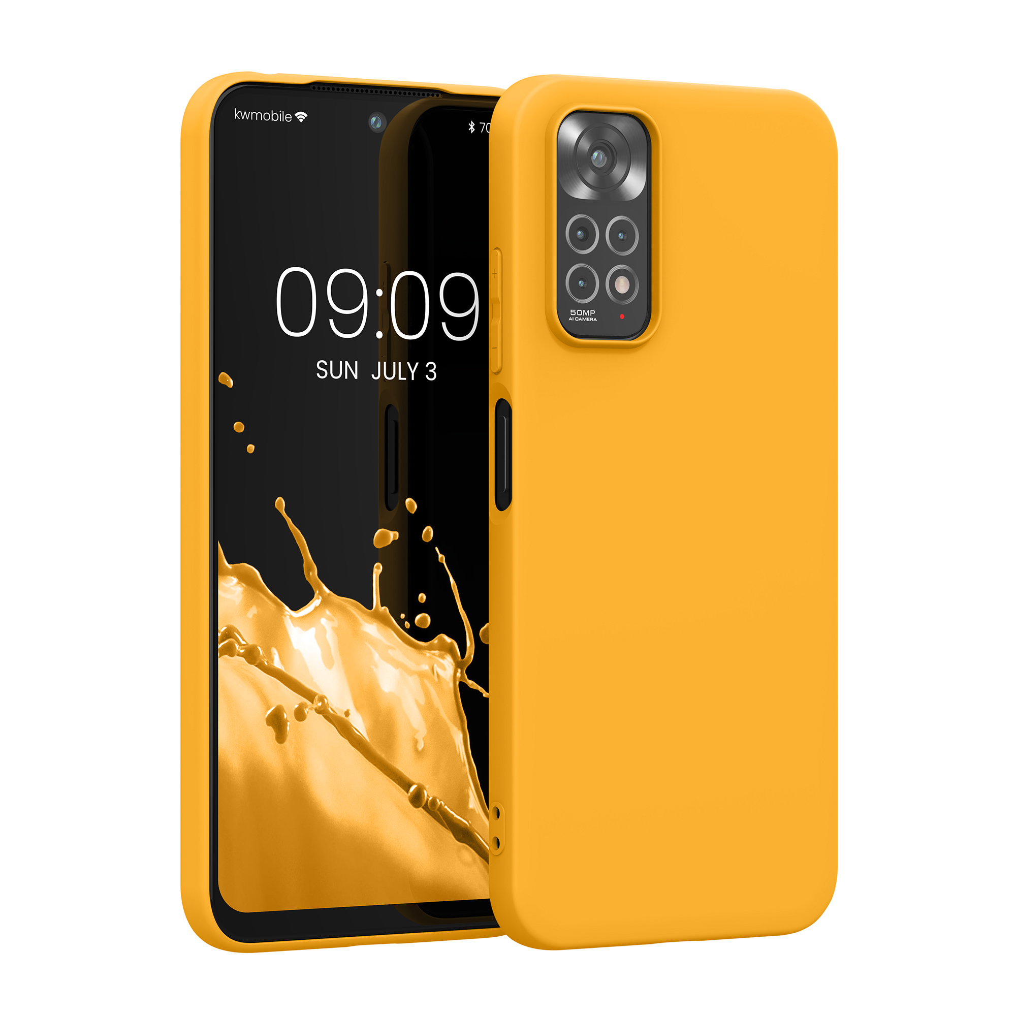 Kryt Xiaomi Redmi Note 11 silikonový TPU žlutá kwmobile