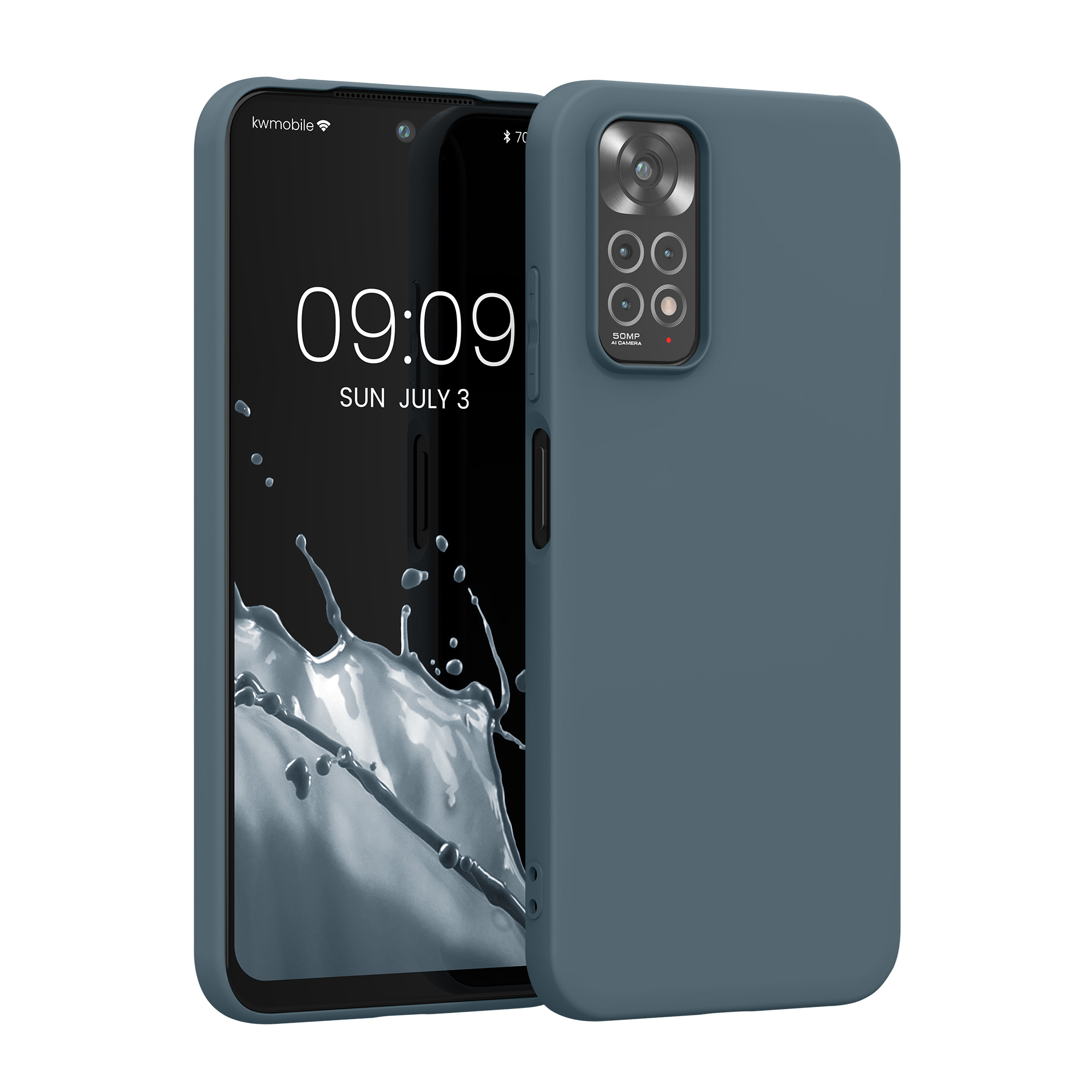 Kryt Xiaomi Redmi Note 11 silikonový TPU tmavá břidlice kwmobile