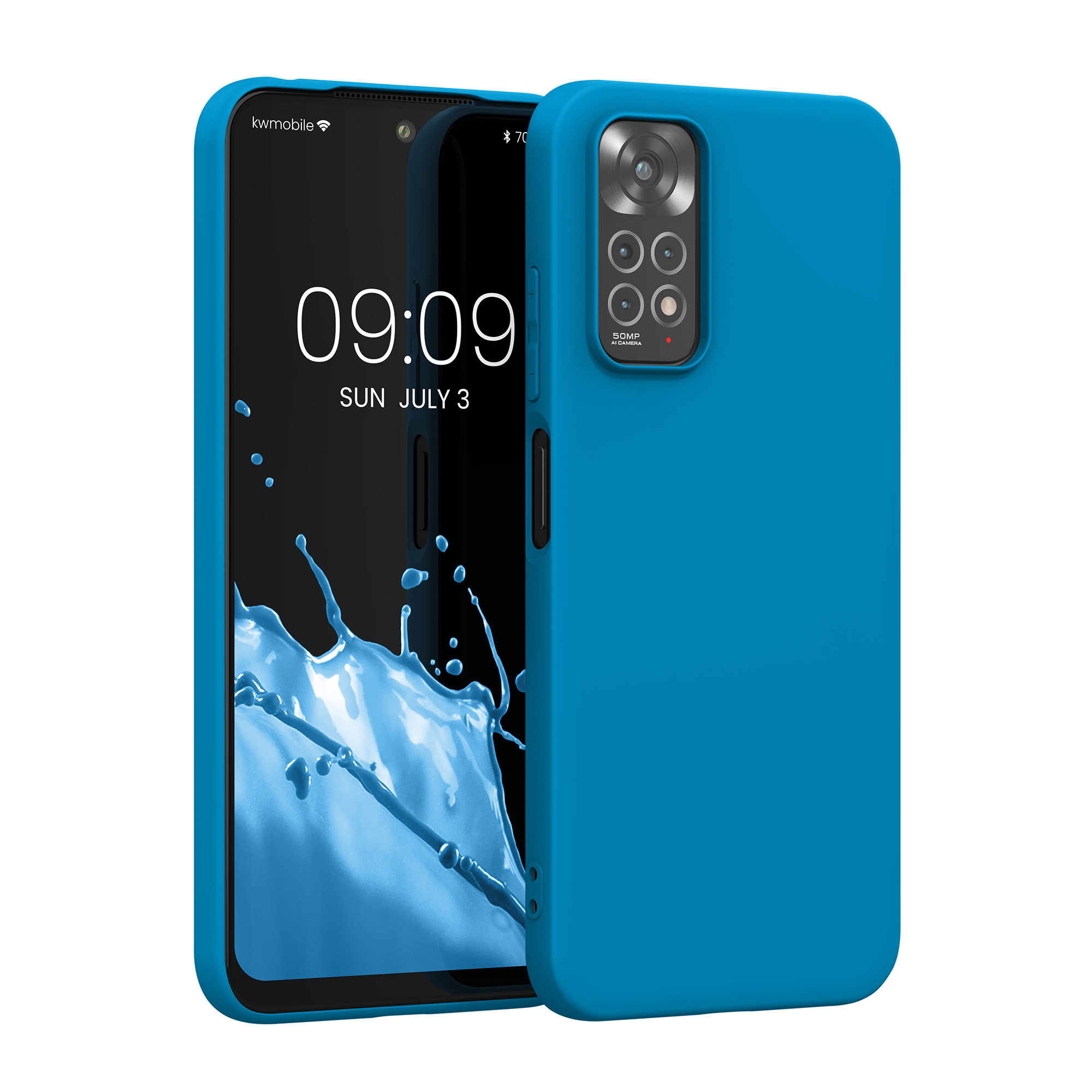 Kryt Xiaomi Redmi Note 11 silikonový TPU karibská modrá kwmobile
