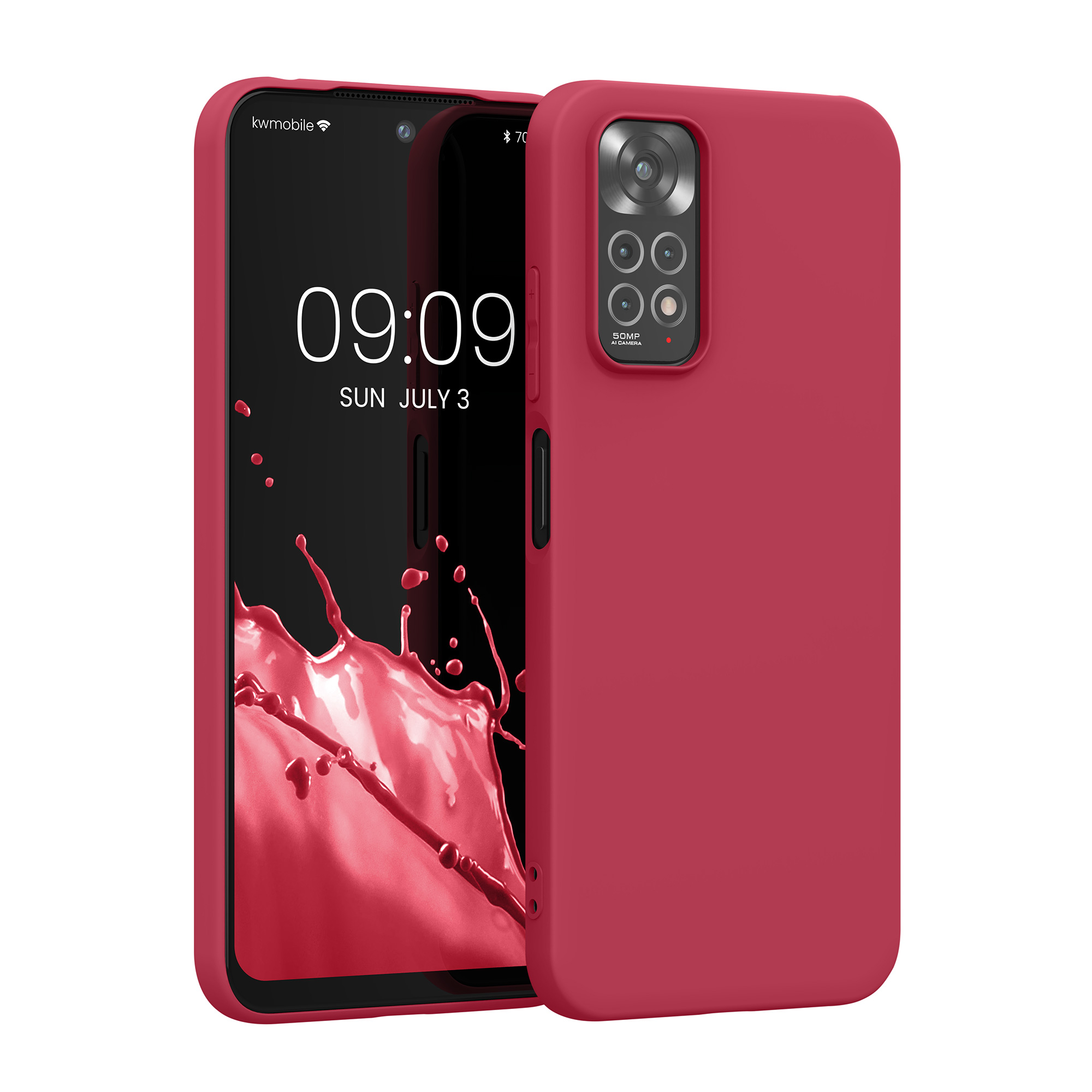 Kryt Xiaomi Redmi Note 11 silikonový TPU červená kwmobile