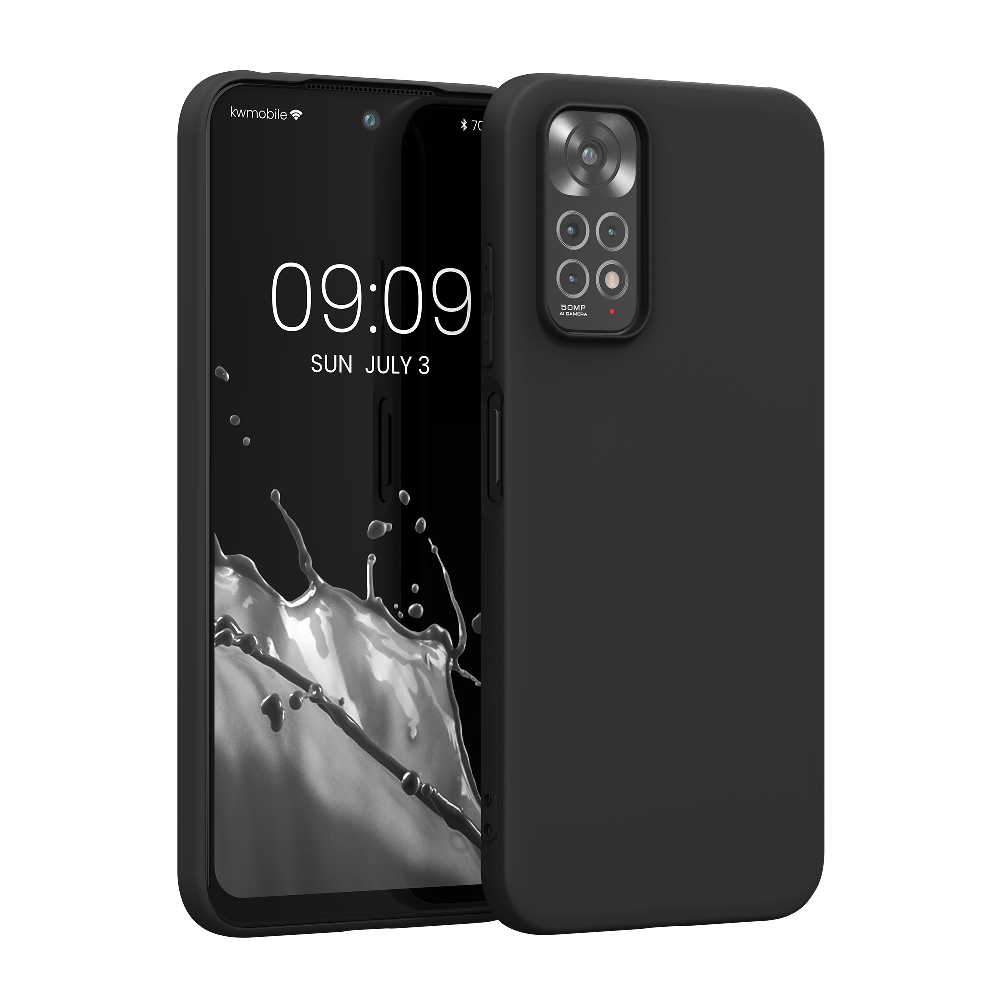 Kryt Xiaomi Redmi Note 11 silikonový TPU černá matná kwmobile