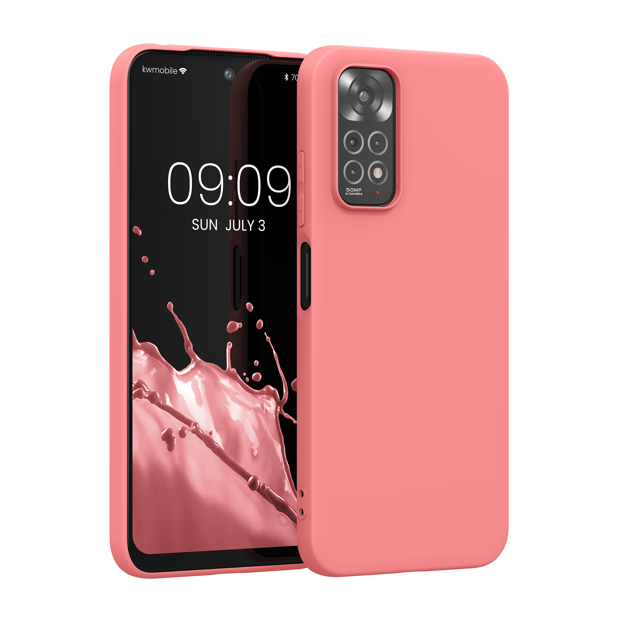 Kryt Xiaomi Redmi Note 11 silikonový TPU korálová kwmobile
