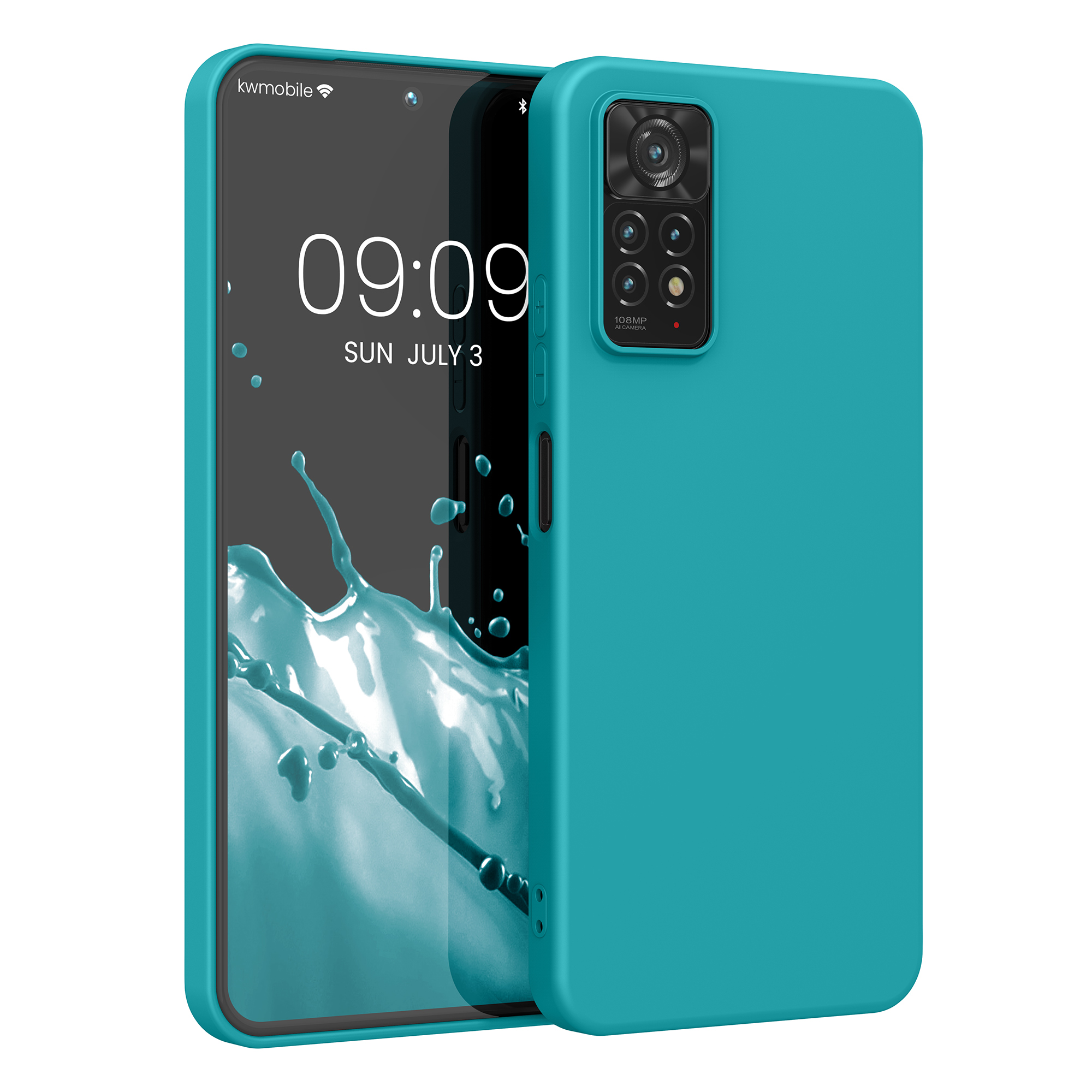 Kryt Xiaomi Redmi Note 11 Pro silikonový TPU modrozelená matná kwmobile