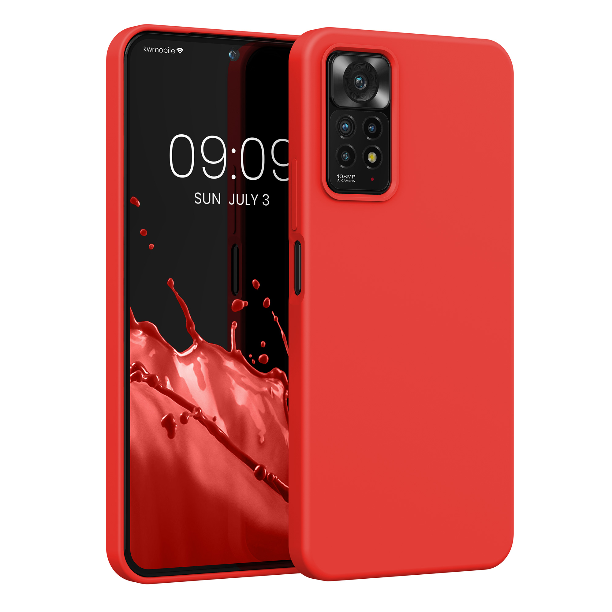 Kryt Xiaomi Redmi Note 11 Pro silikonový TPU červená kwmobile