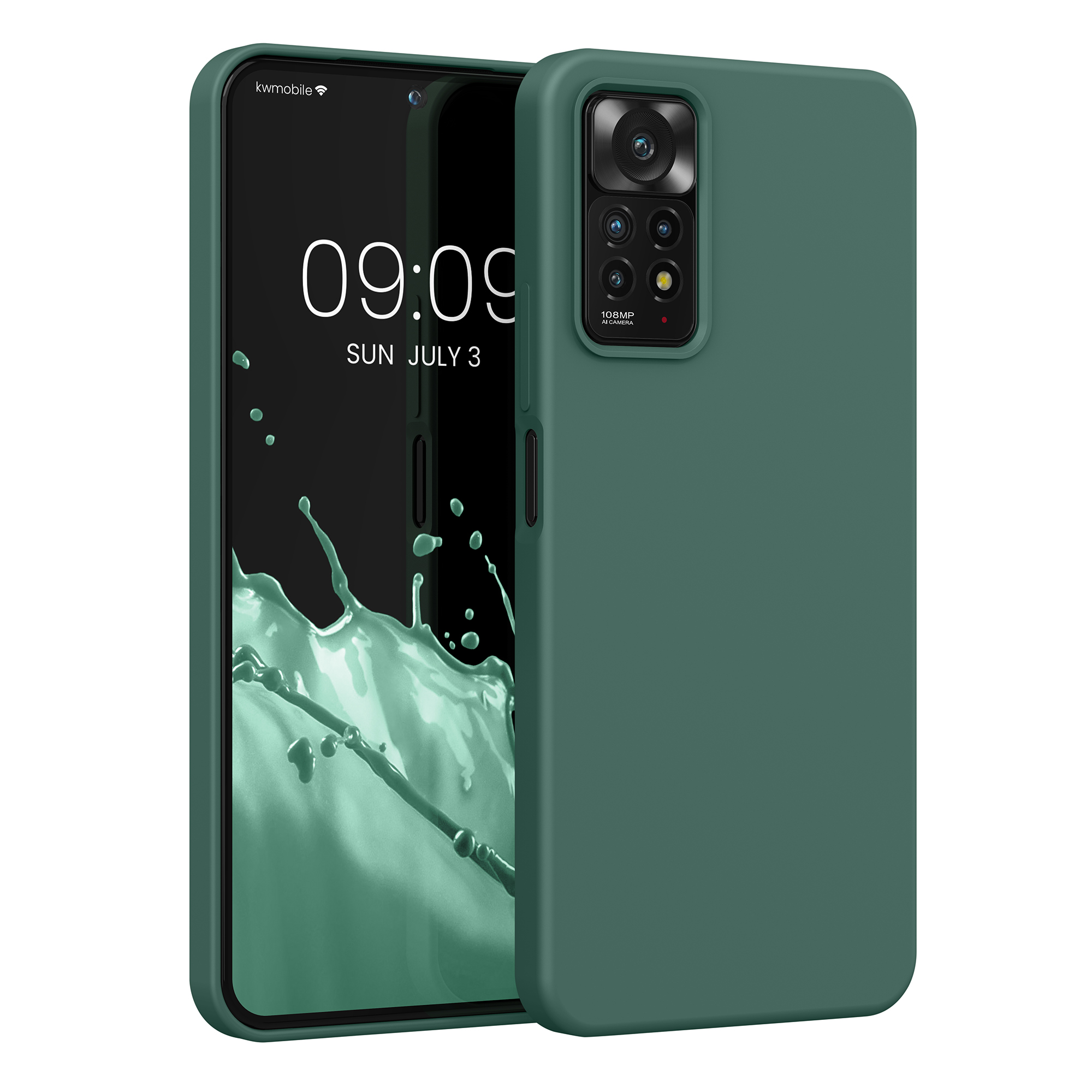 Kryt Xiaomi Redmi Note 11 Pro silikonový TPU lesní zelená kwmobile