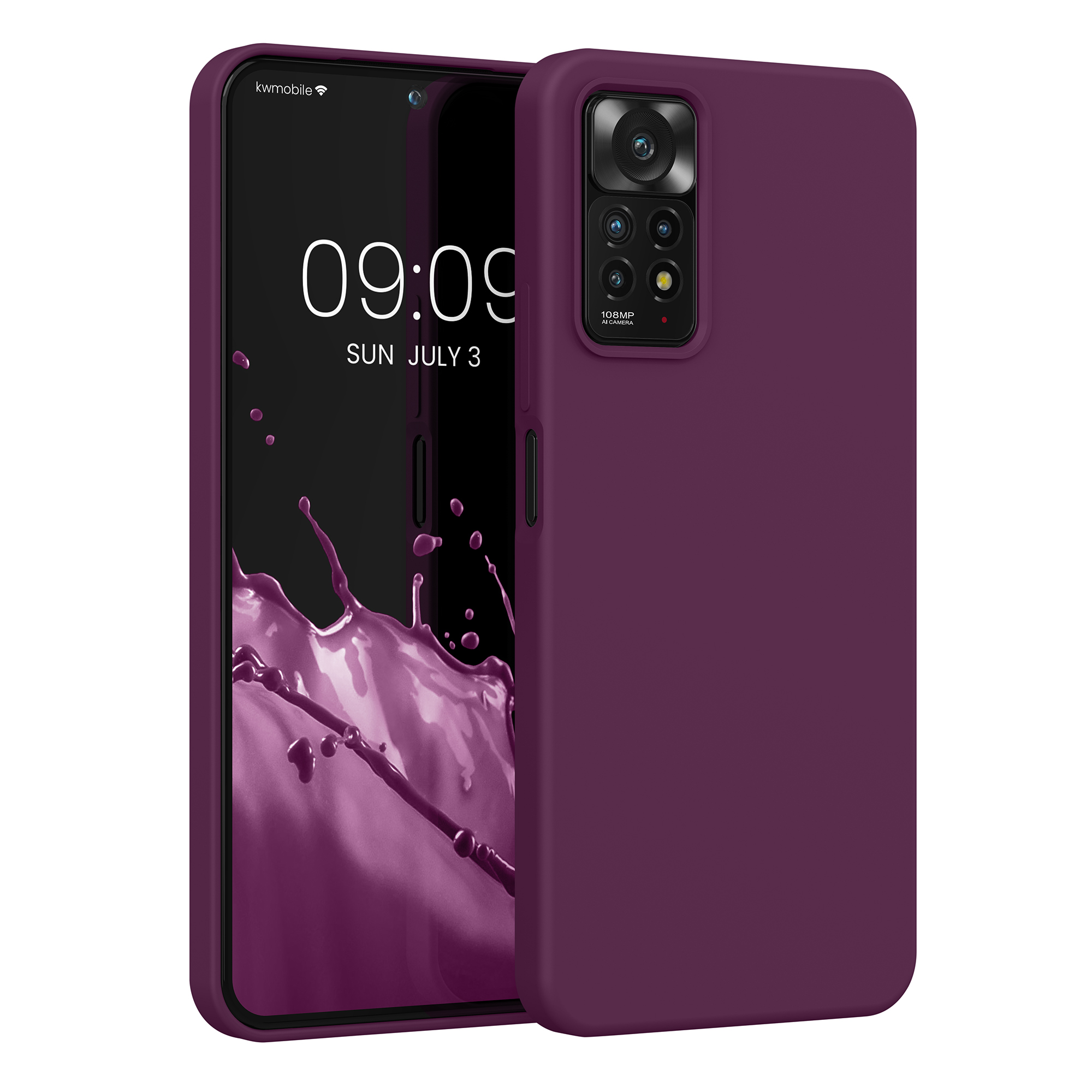 Pouzdro pro Xiaomi Redmi Note 11 Pro / Note 11 Pro (5G) / Note 12 Pro (4G) kwmobile silikonové - vínově fialová