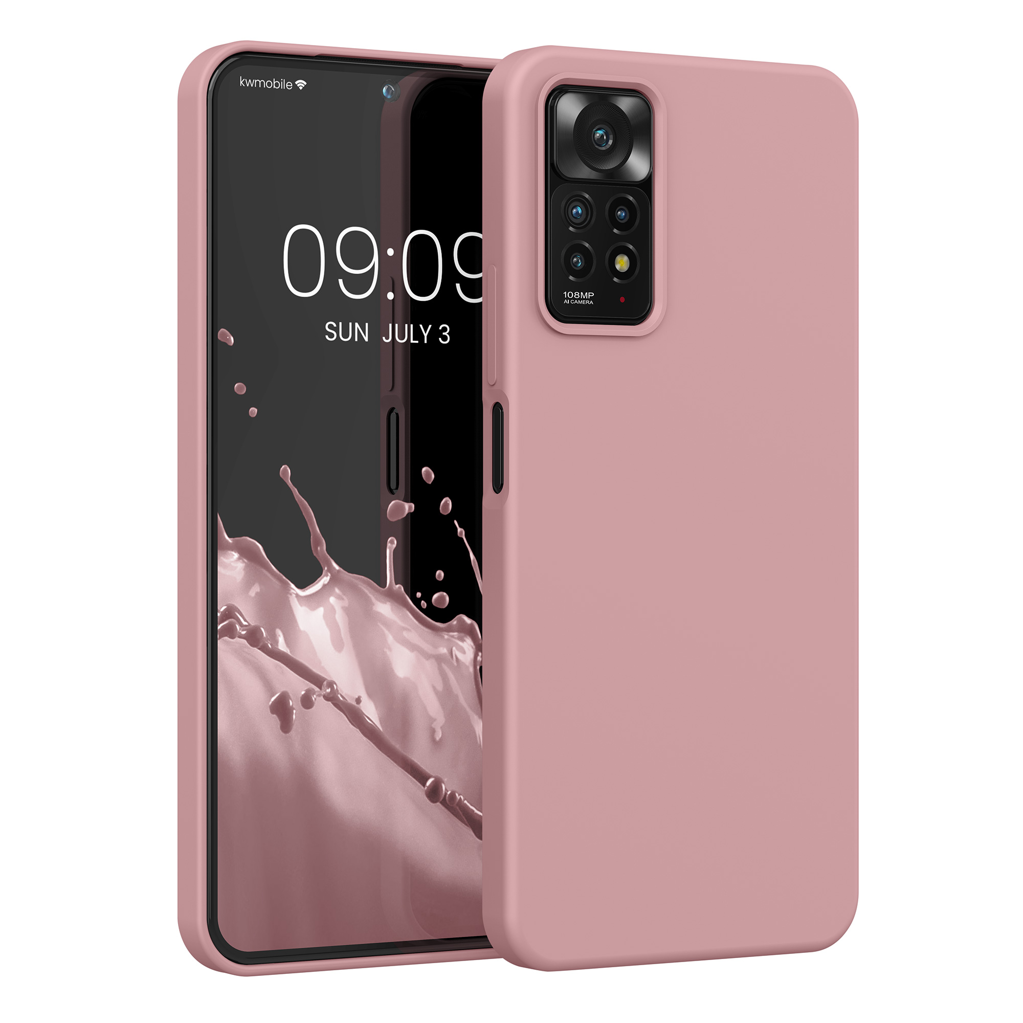 Pouzdro pro Xiaomi Redmi Note 11 Pro / Note 11 Pro (5G) / Note 12 Pro (4G) kwmobile silikonové - zimní růže