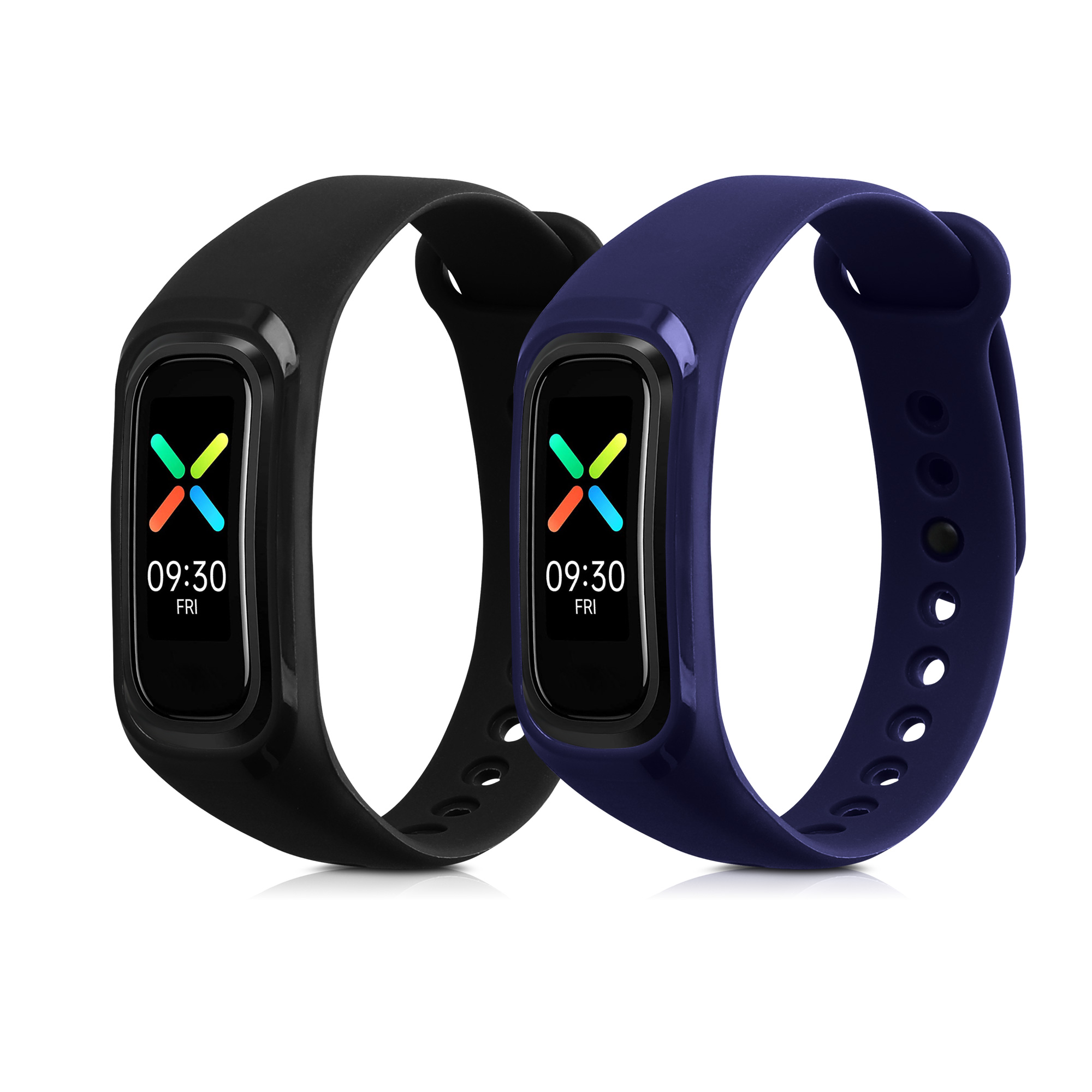 Sada řemínků na chytré hodinky Oppo Band Sport 2 ks černo-tmavě modré