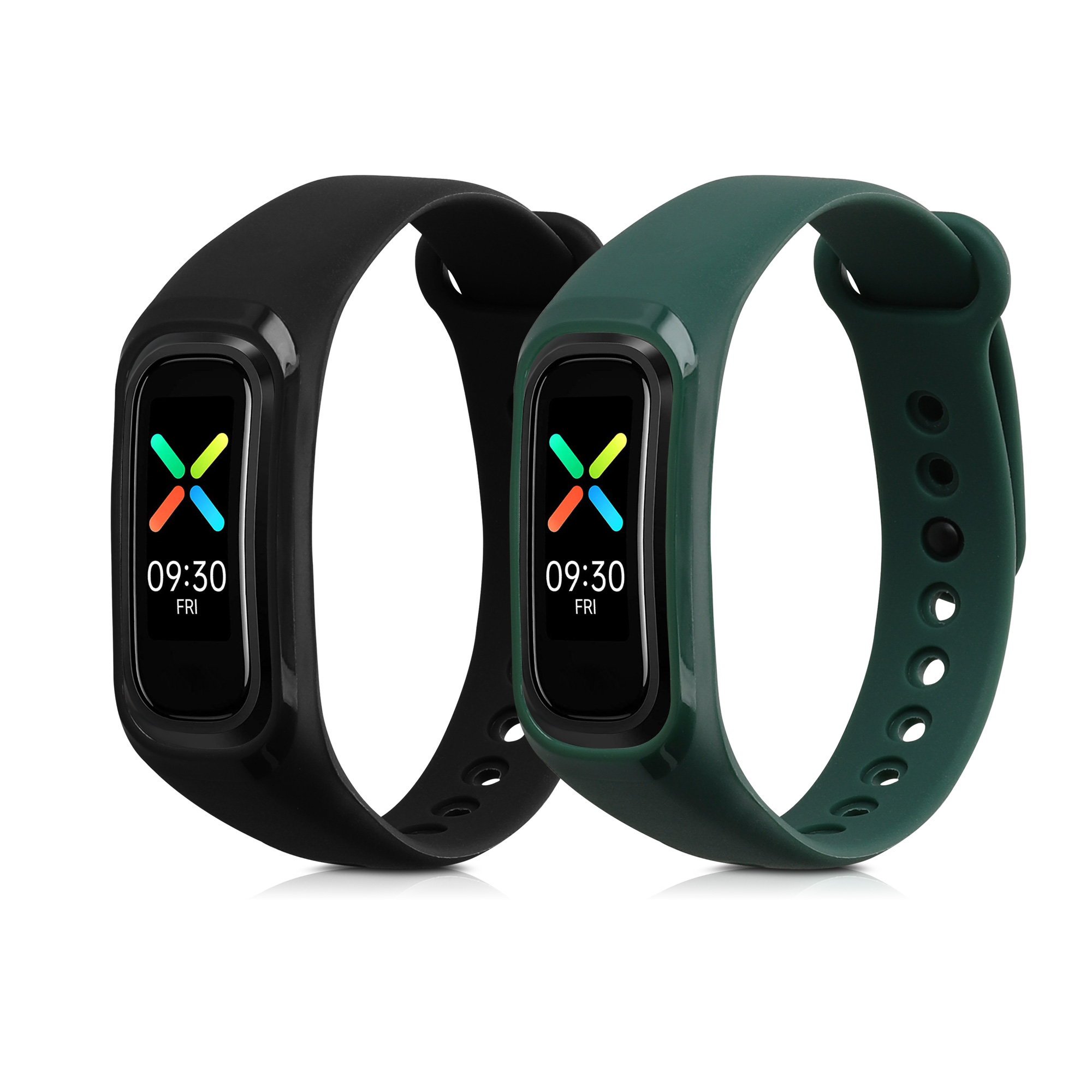 Sada řemínků na chytré hodinky Oppo Band Sport 2 ks černo-zelené