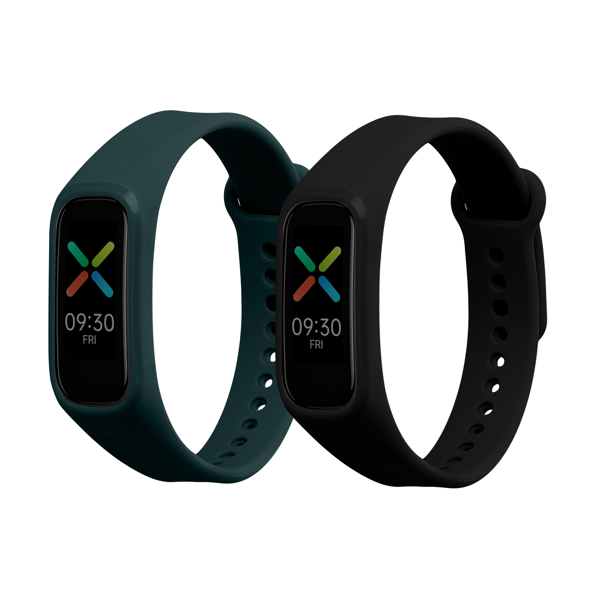Sada řemínků na chytré hodinky Oppo Band Sport 2 ks černo-modrošedé