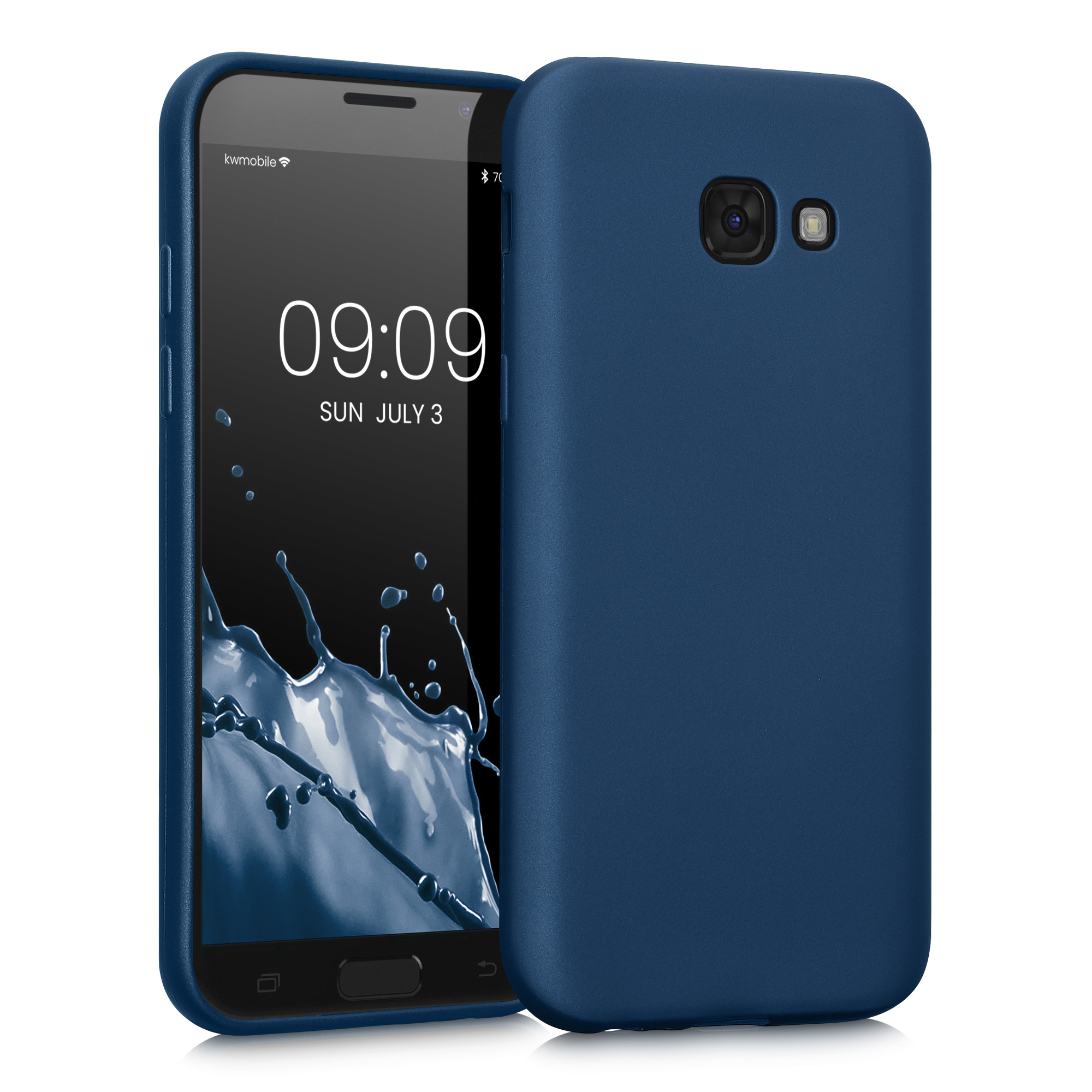 Kryt na mobil Samsung Galaxy A5 (2017) kwmobile TPU metalický Metalická modrá
