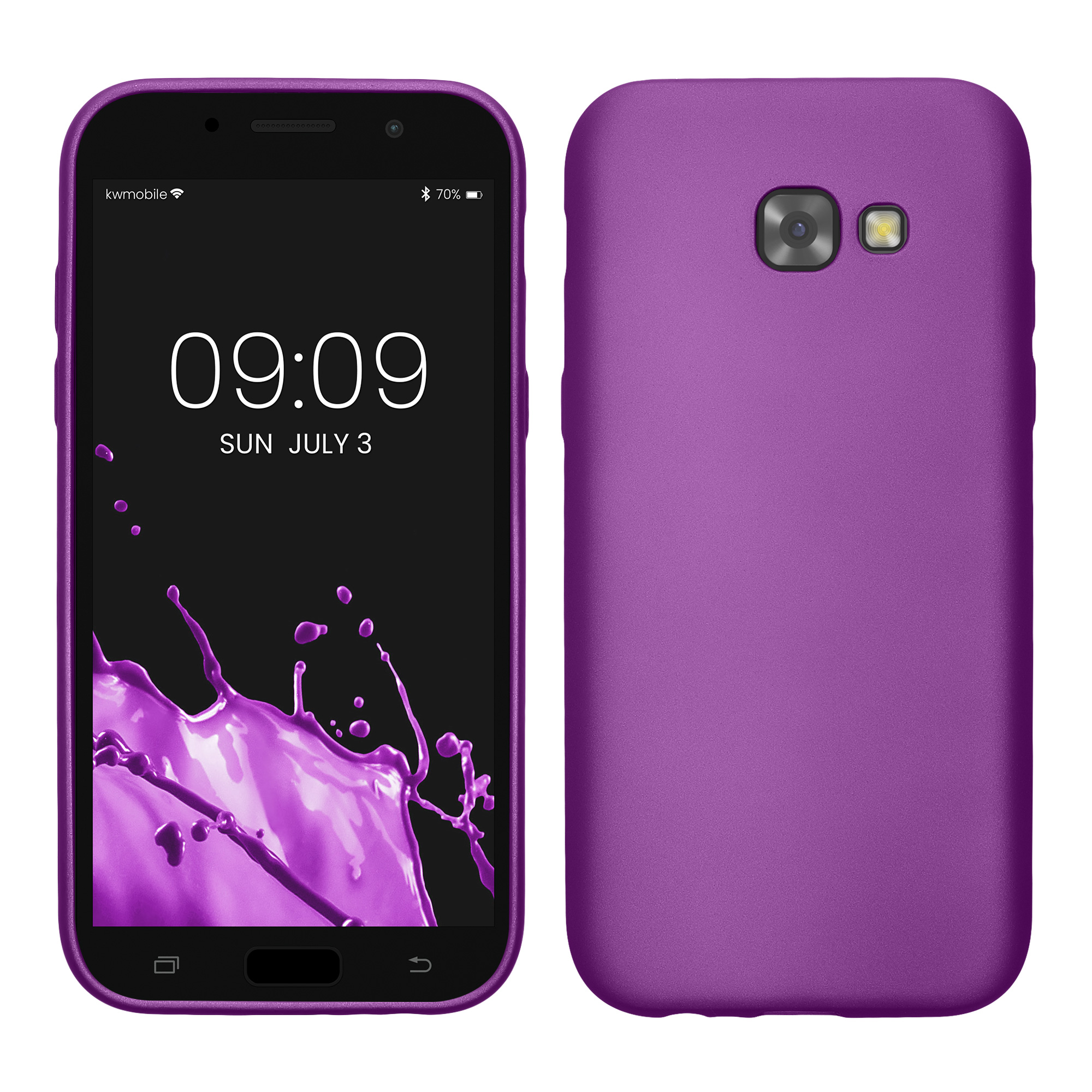 Kryt na mobil Samsung Galaxy A5 (2017) kwmobile TPU metalický Metalická fialová