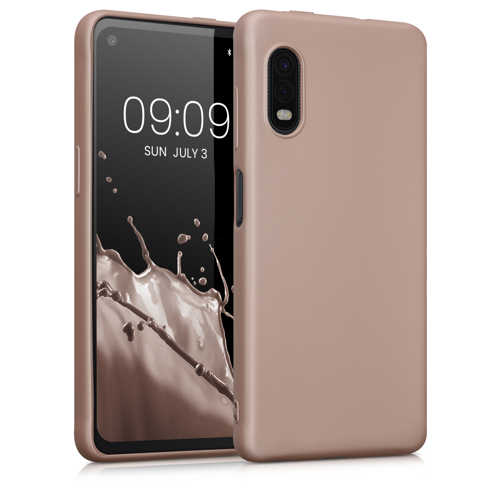 Kryt kwmobile pro Samsung Galaxy Xcover Pro - metalicky růžově zlatá