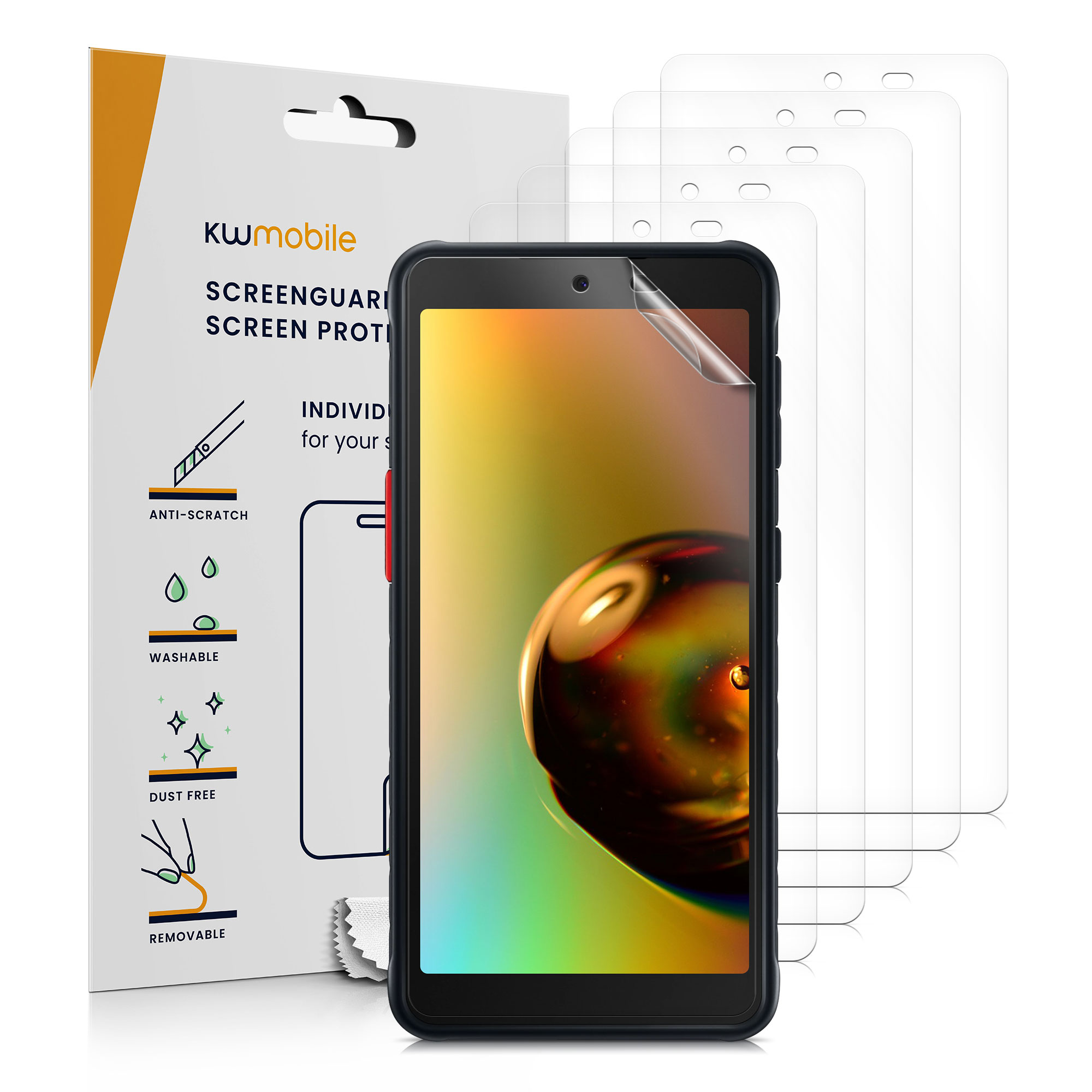 6x Ochranná fólie na mobil kwmobile pro Samsung Galaxy Xcover 5 - čirá